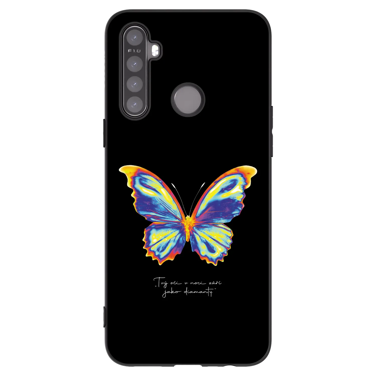 Picasee crna silikonska maskica za Realme 5 - Diamanty Black
