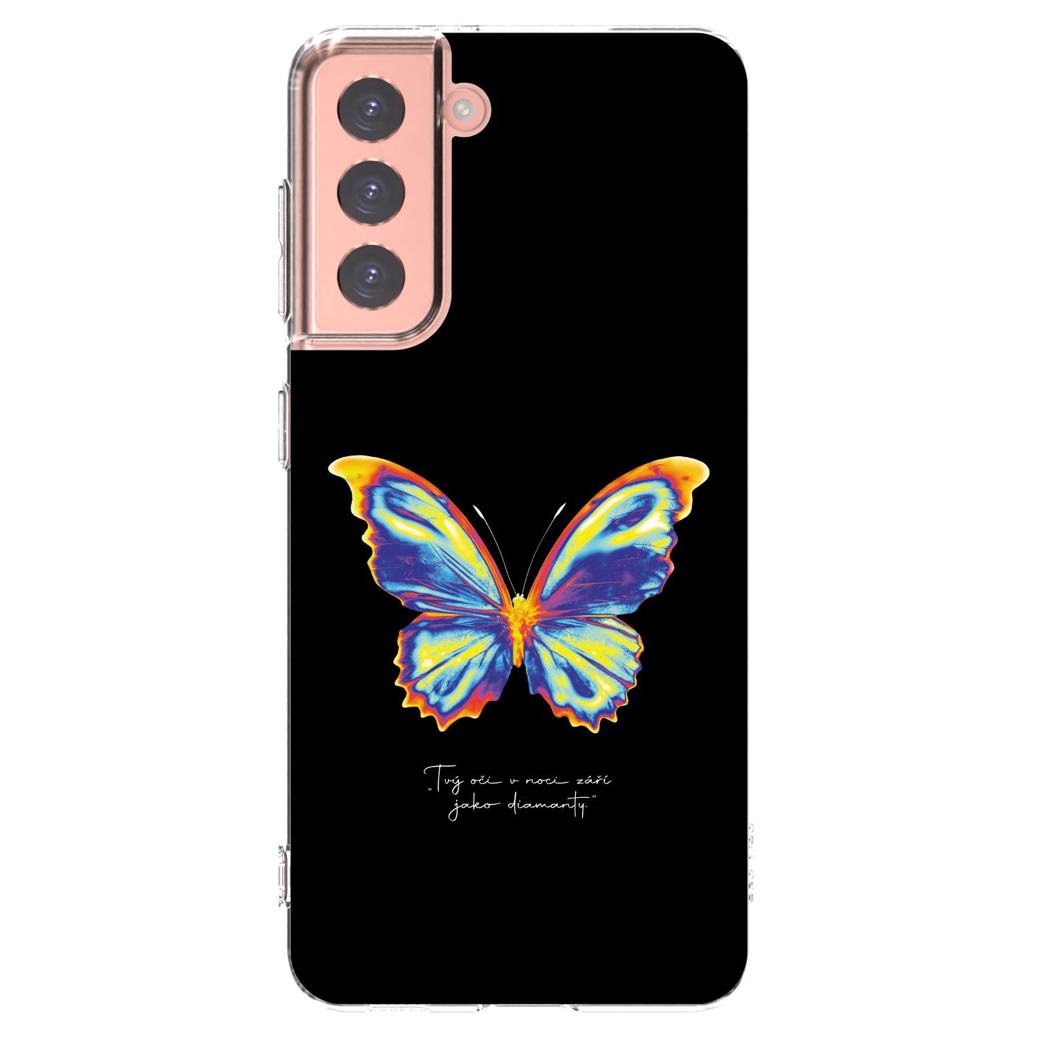 Picasee silikonska prozirna maskica za Samsung Galaxy S21 5G G991B - Diamanty Black