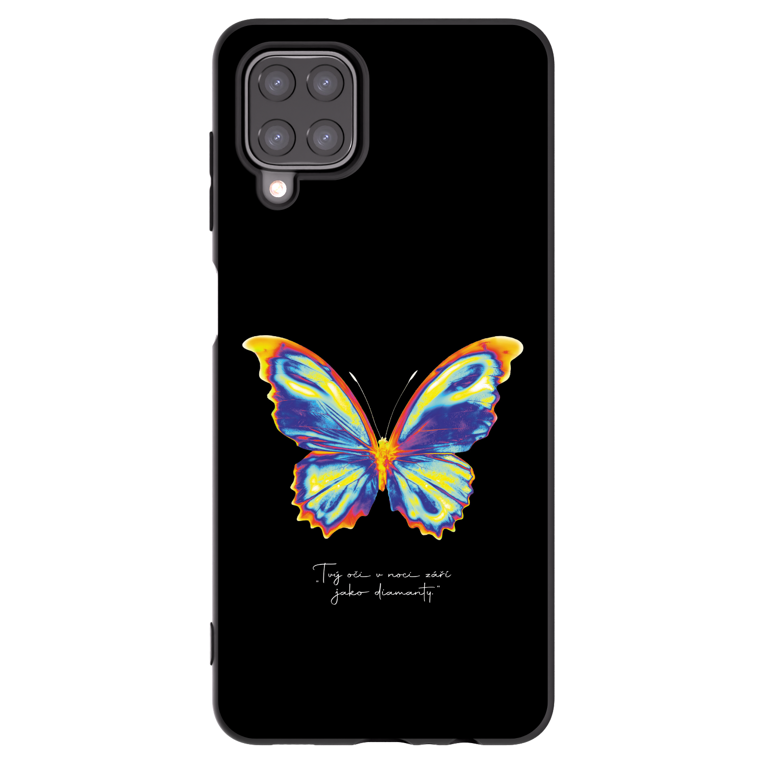 Picasee crna silikonska maskica za Samsung Galaxy A12 A125F - Diamanty Black