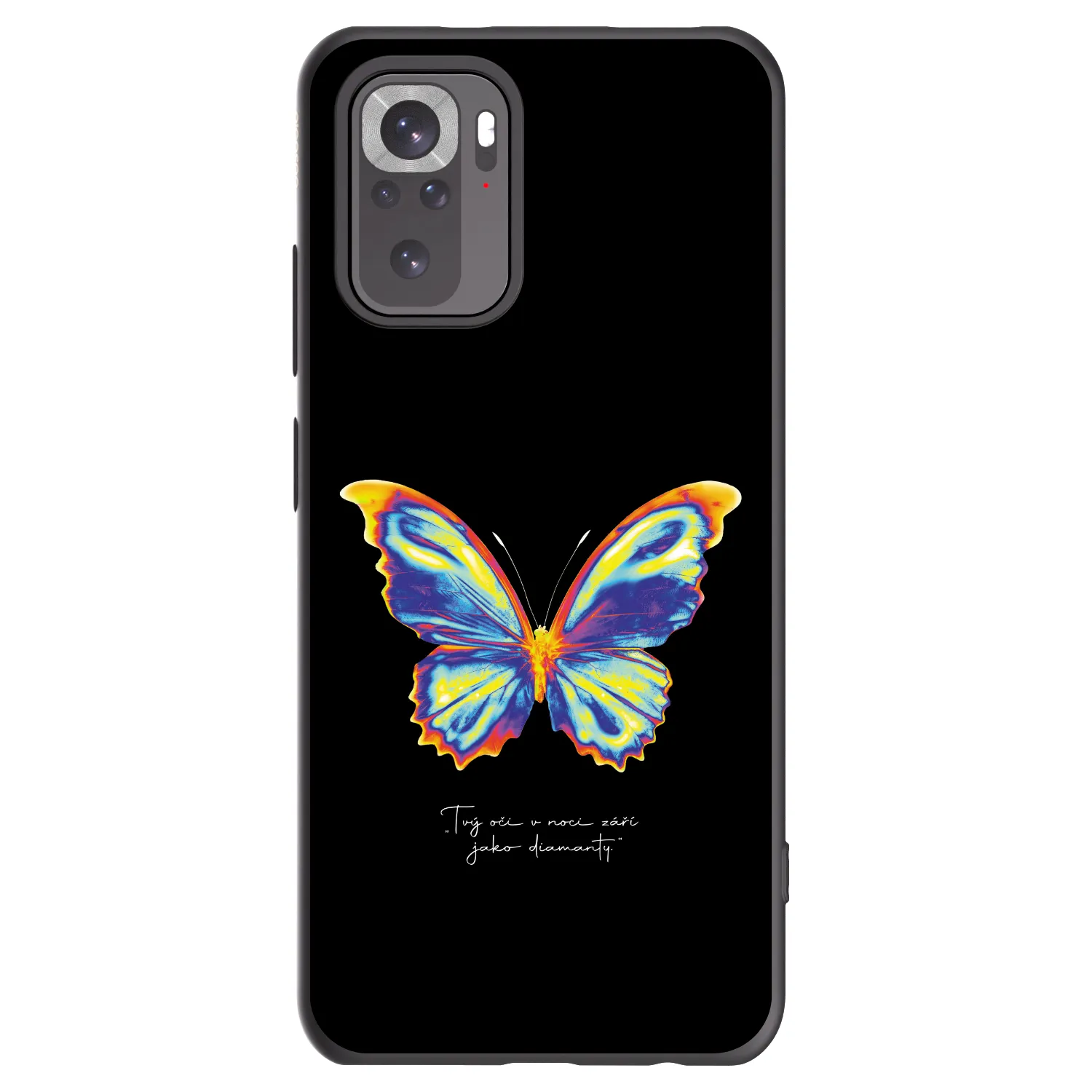 Picasee crna silikonska maskica za Xiaomi Redmi Note 10 - Diamanty Black