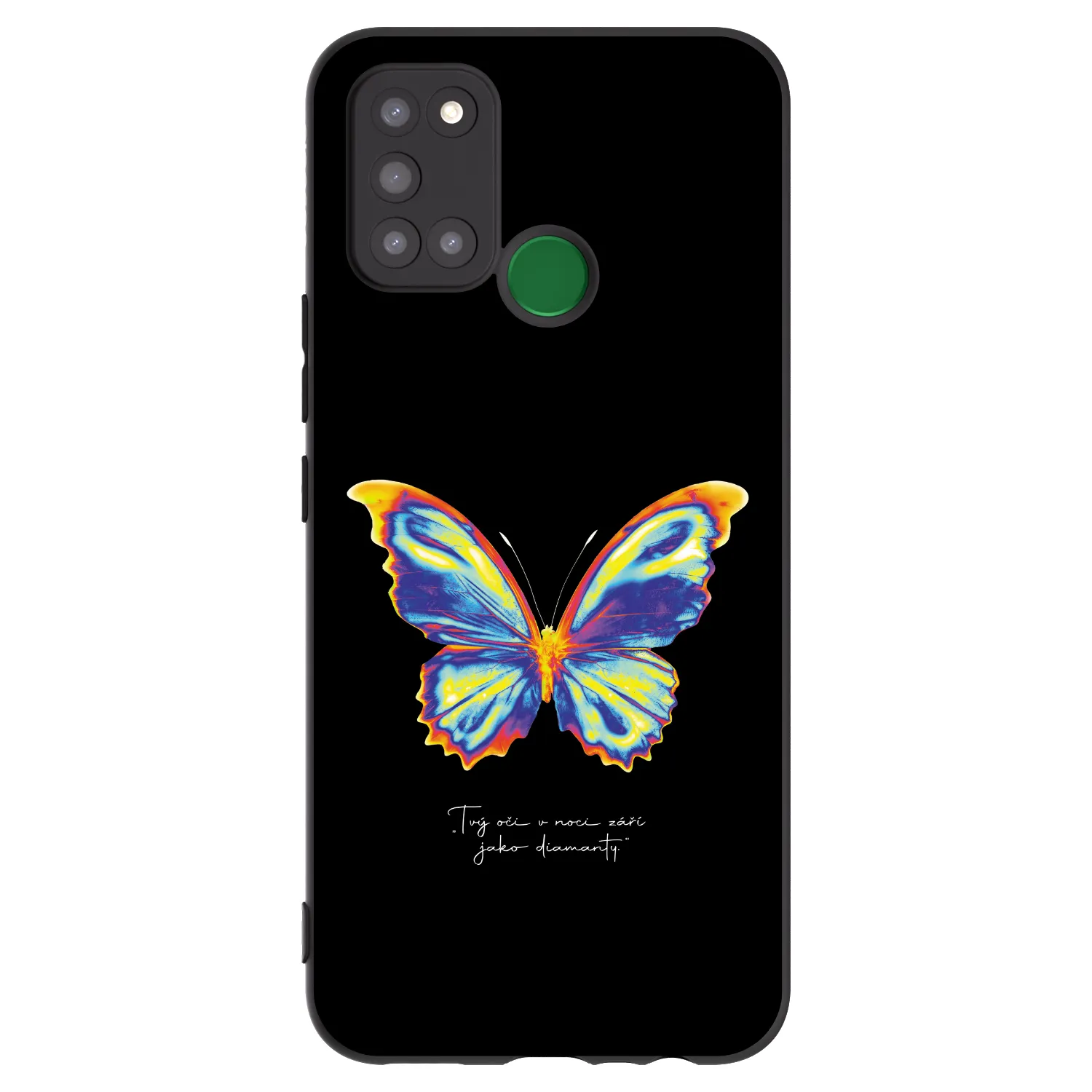 Picasee crna silikonska maskica za Realme 7i - Diamanty Black
