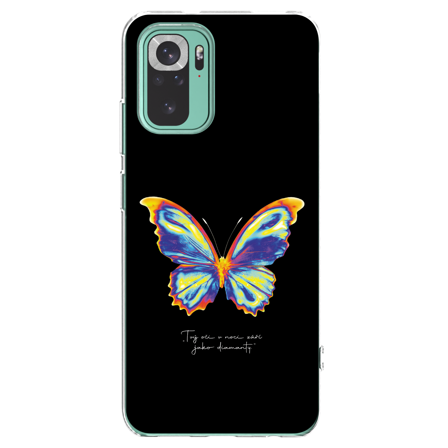 Picasee silikonska prozirna maskica za Xiaomi Redmi Note 10 Pro - Diamanty Black