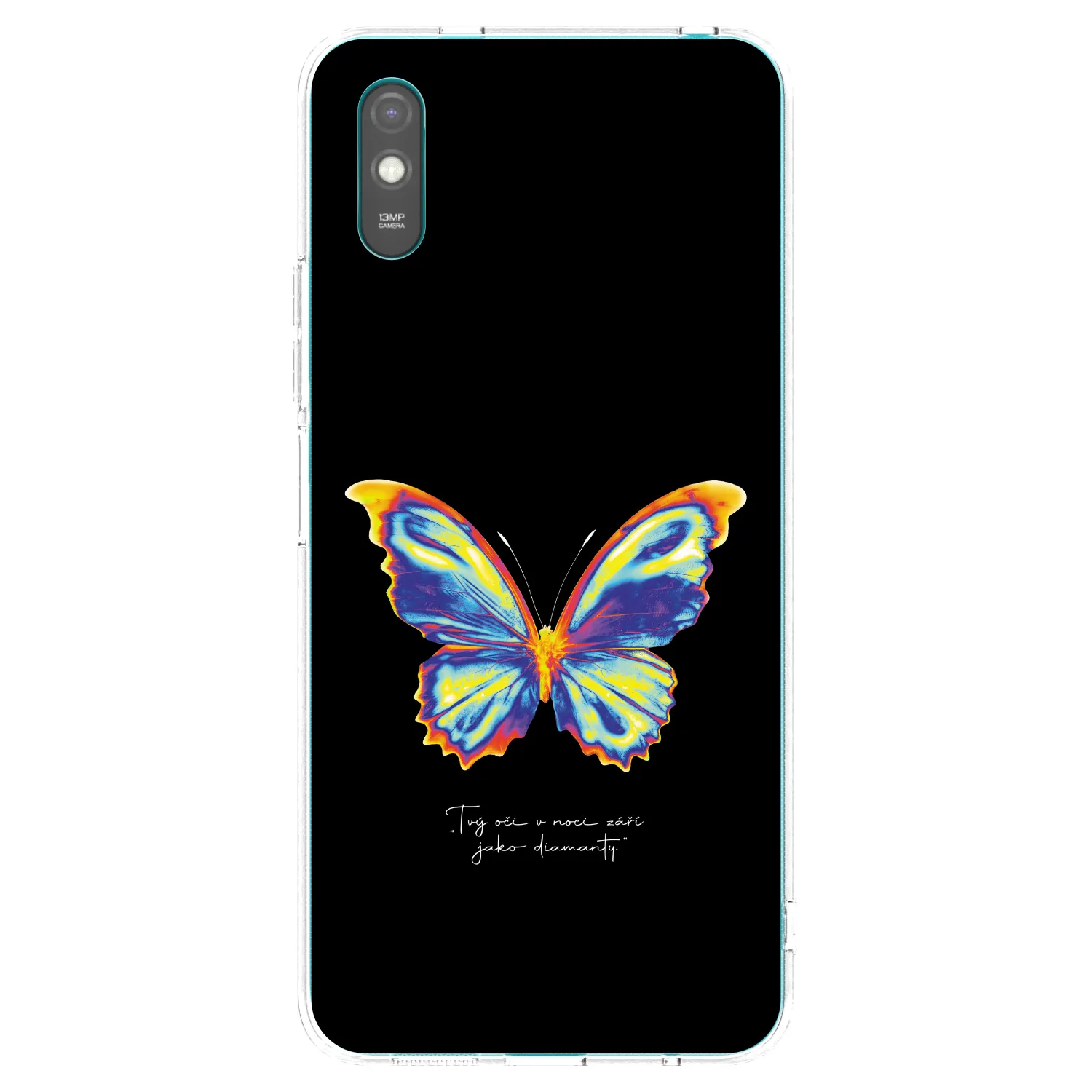 Picasee silikonska prozirna maskica za Xiaomi Redmi 9AT - Diamanty Black