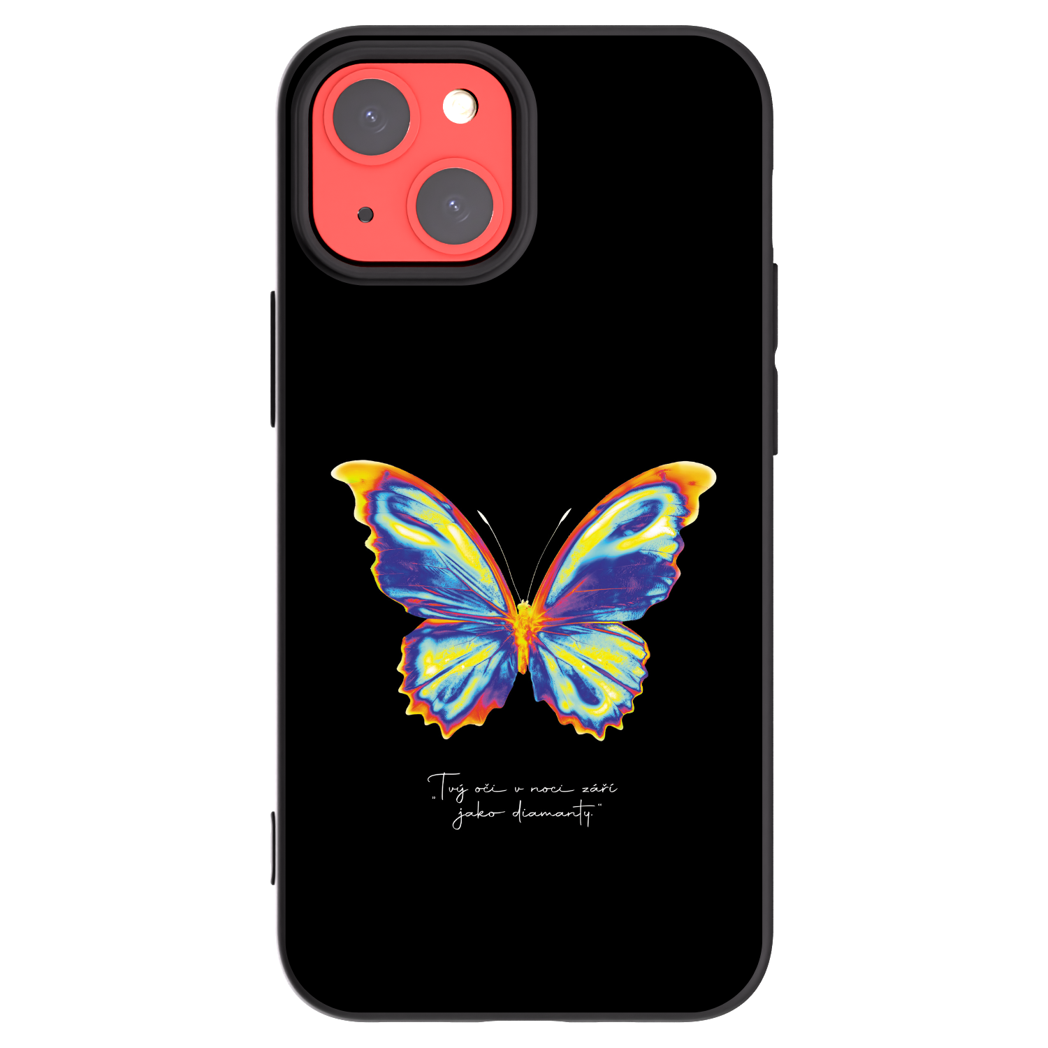 Picasee crna silikonska maskica za Apple iPhone 13 mini - Diamanty Black