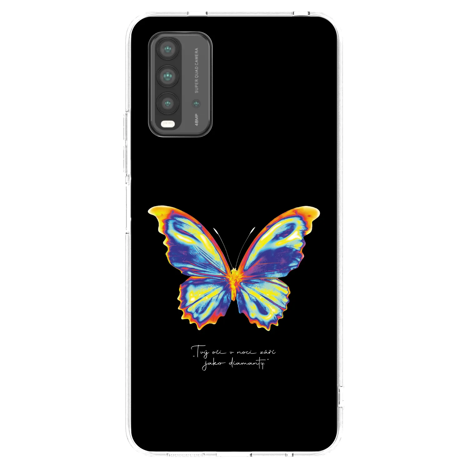Picasee silikonska prozirna maskica za Xiaomi Redmi 9T - Diamanty Black