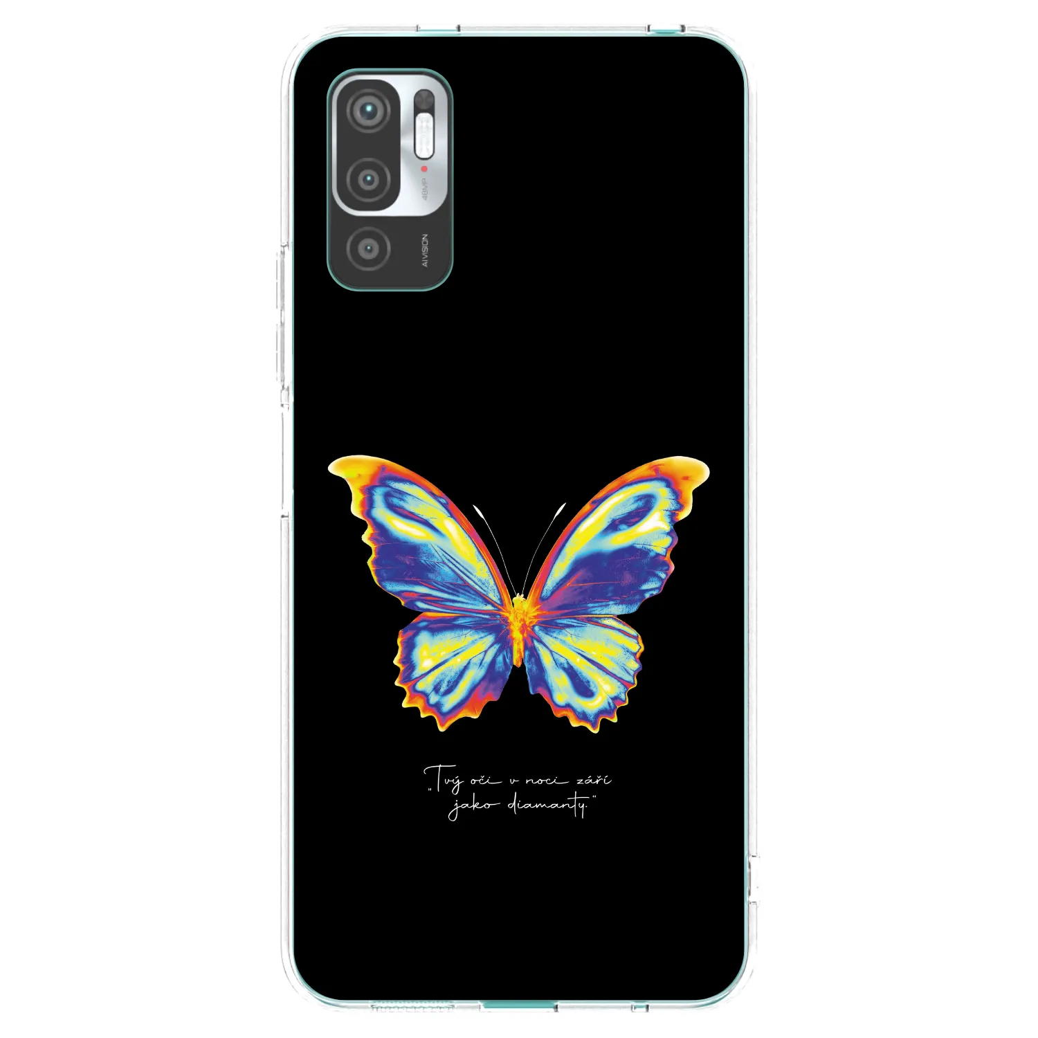 Picasee silikonska prozirna maskica za Xiaomi Redmi Note 10 5G - Diamanty Black