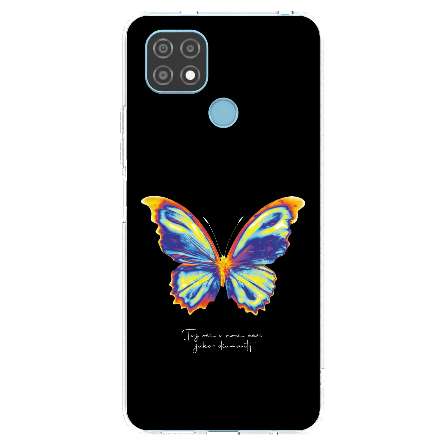 Picasee silikonska prozirna maskica za Realme C21 - Diamanty Black