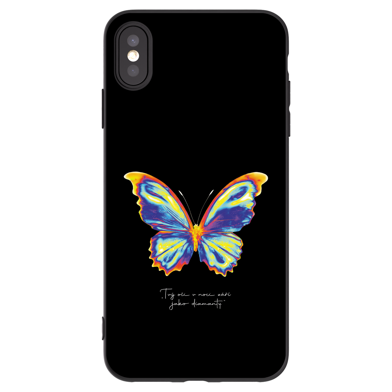 Picasee crna silikonska maskica za Apple iPhone XS Max - Diamanty Black