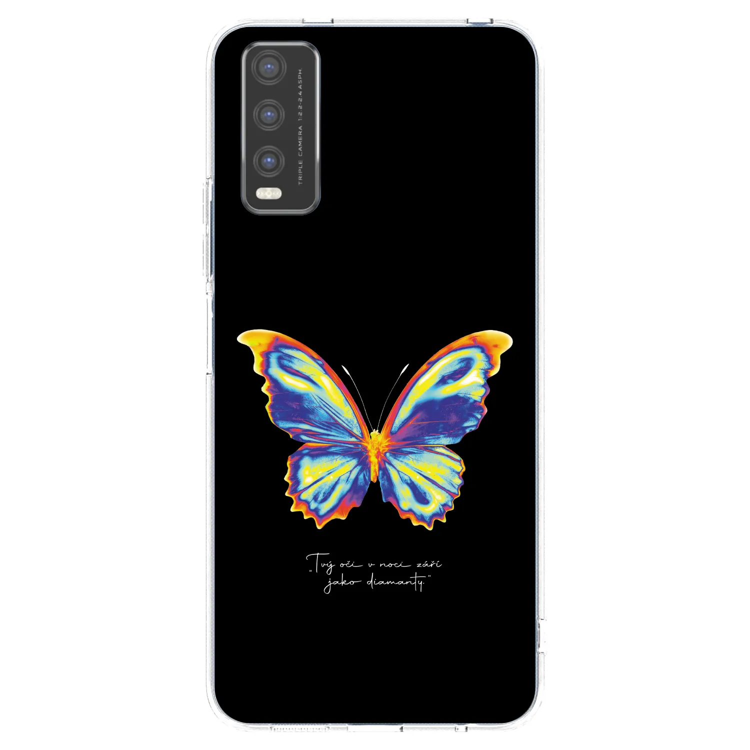 Picasee silikonska prozirna maskica za Vivo Y20s - Diamanty Black