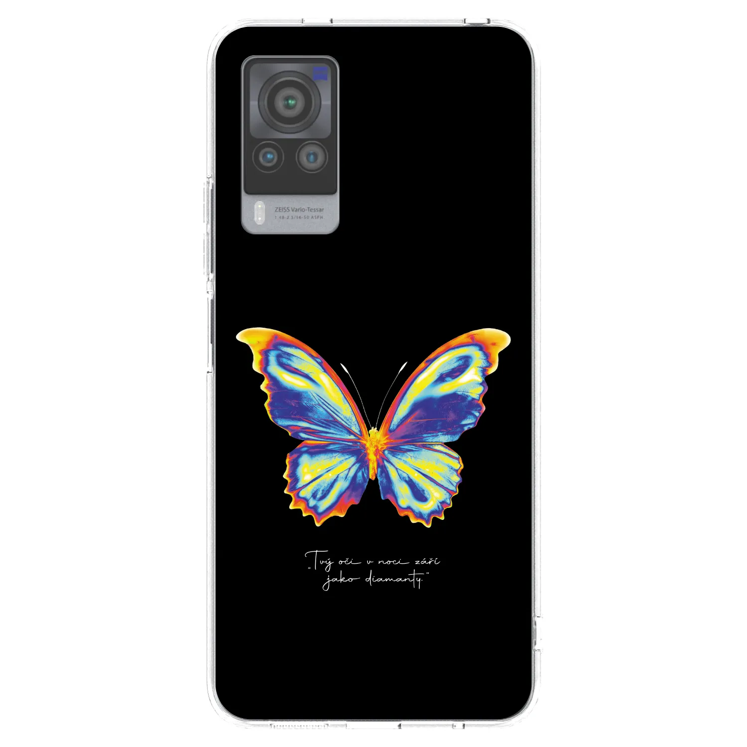 Picasee silikonska prozirna maskica za Vivo X60 Pro 5G - Diamanty Black