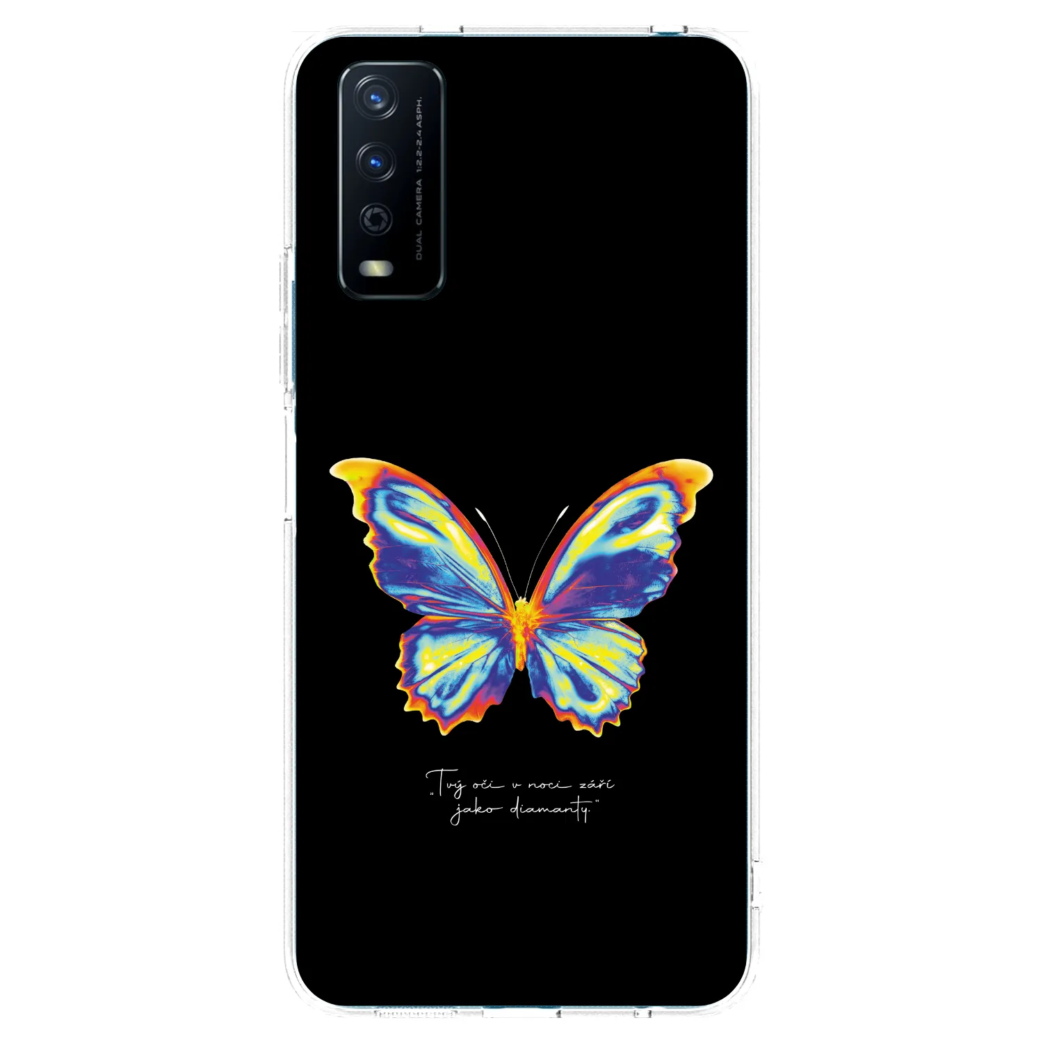 Picasee silikonska prozirna maskica za Vivo Y11s - Diamanty Black