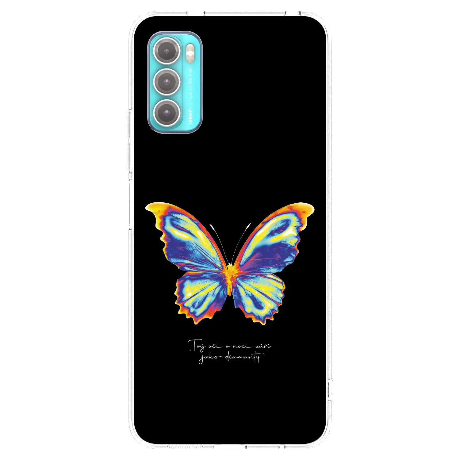 Picasee silikonska prozirna maskica za Motorola Moto G60 - Diamanty Black