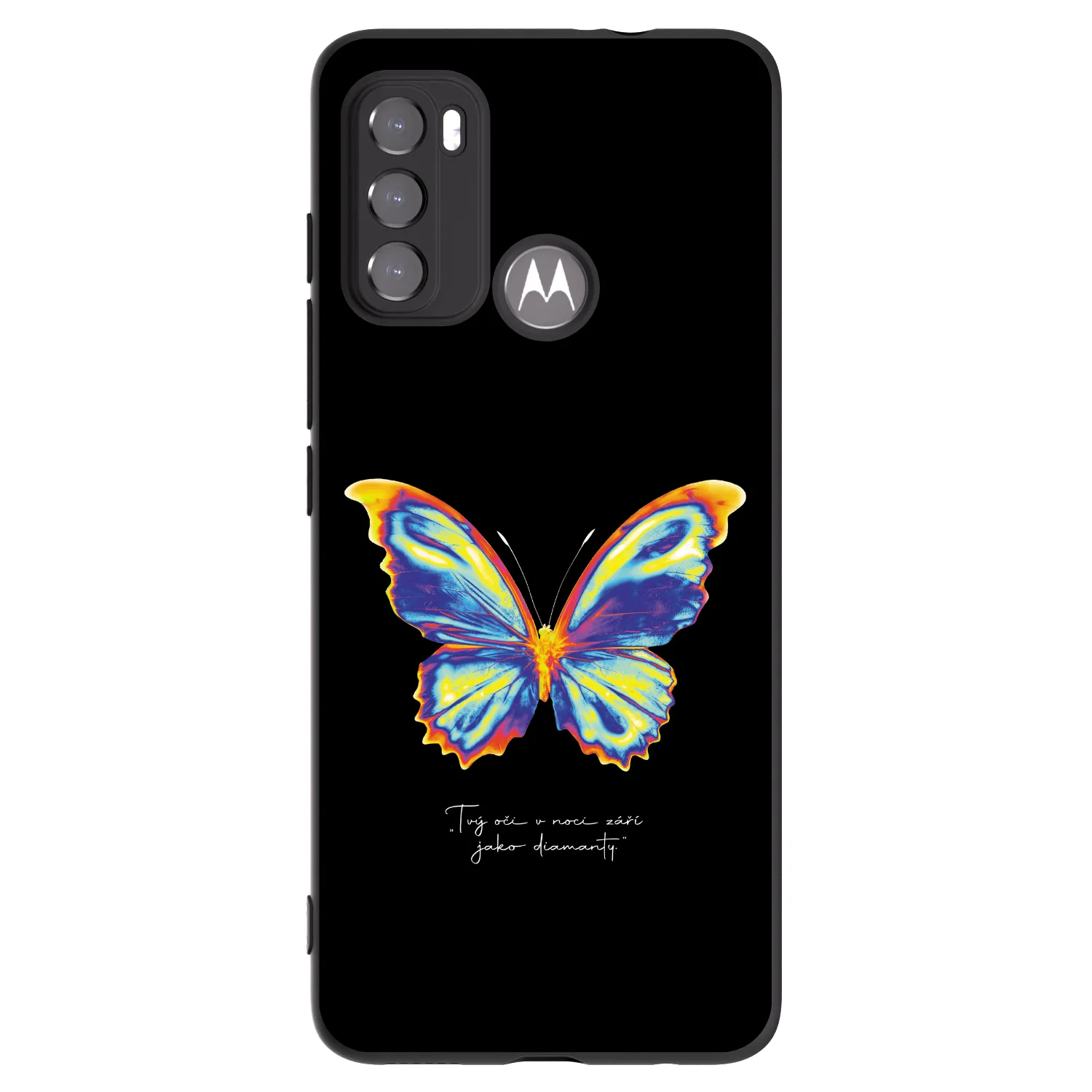 Picasee crna silikonska maskica za Motorola Moto G60 - Diamanty Black