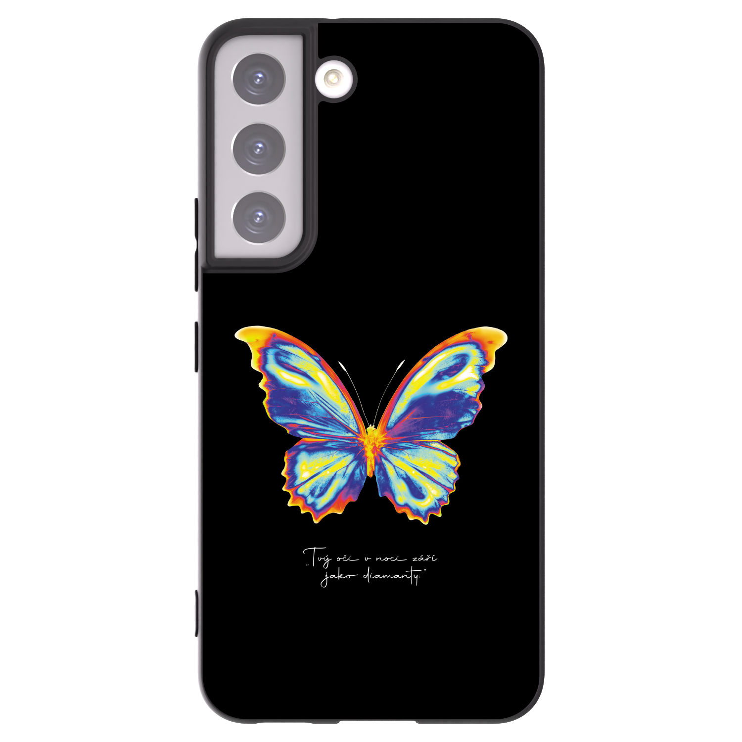 Picasee crna silikonska maskica za Samsung Galaxy S22 5G - Diamanty Black