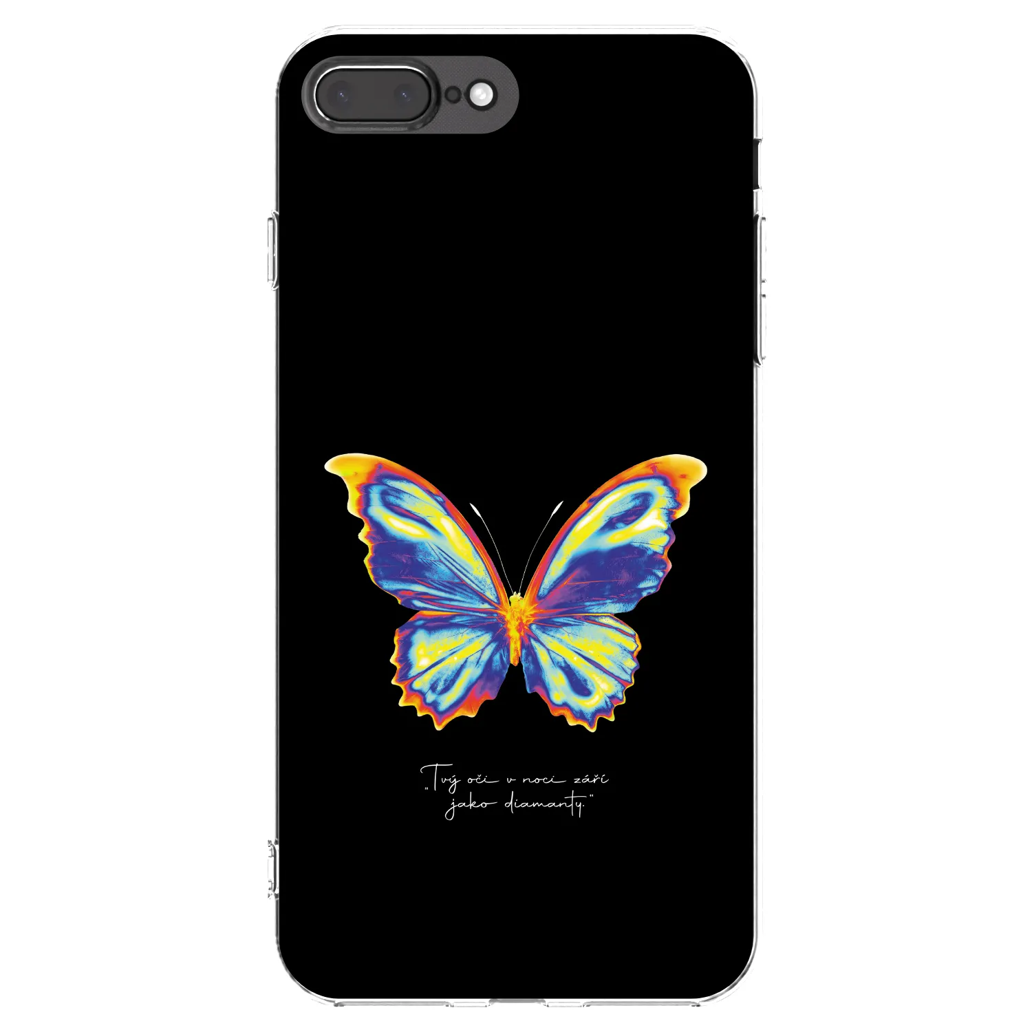 Picasee silikonska prozirna maskica za Apple iPhone 7 Plus - Diamanty Black
