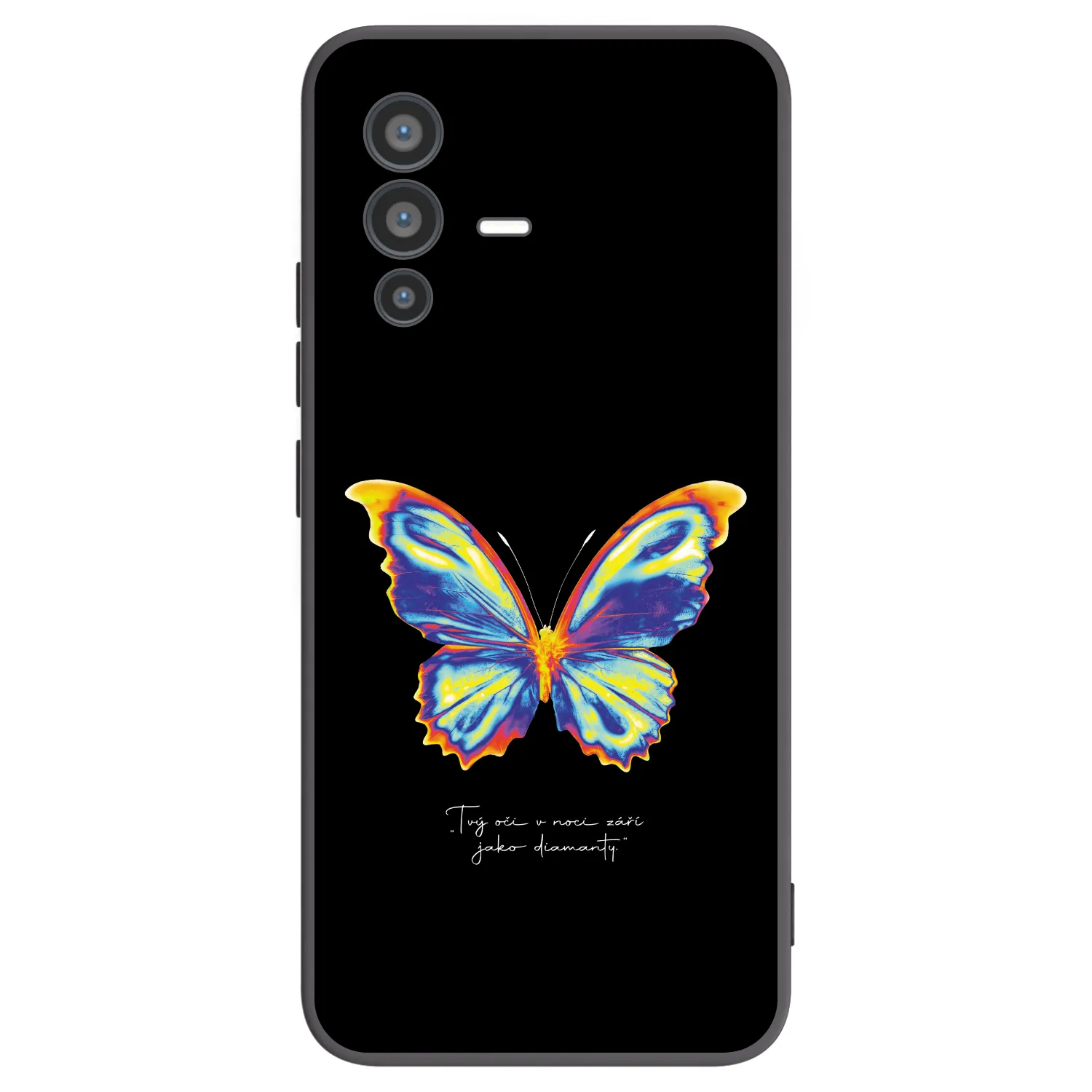 Picasee crna silikonska maskica za Vivo V23 5G - Diamanty Black