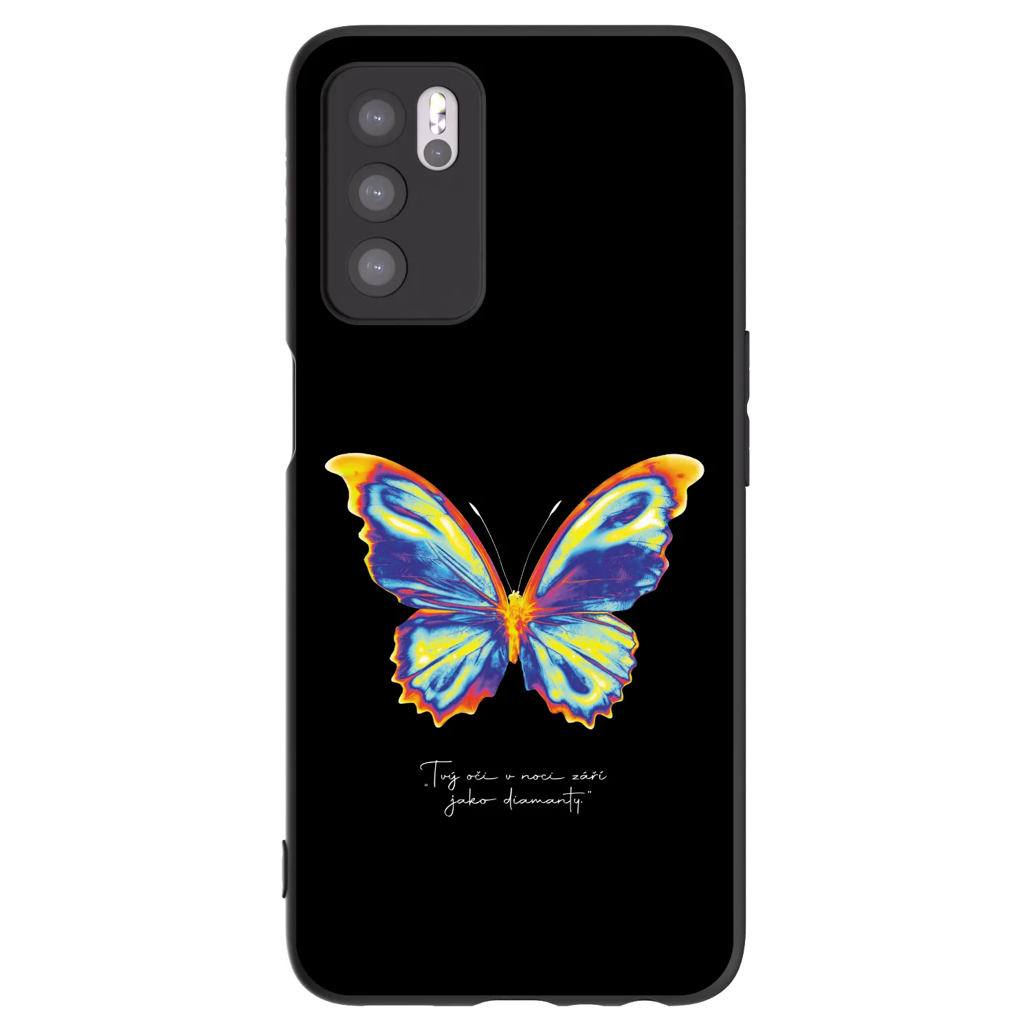 Picasee crna silikonska maskica za OPPO A16s - Diamanty Black
