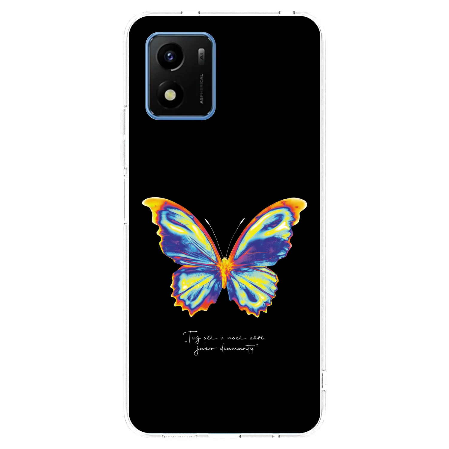 Picasee silikonska prozirna maskica za Vivo Y01 - Diamanty Black