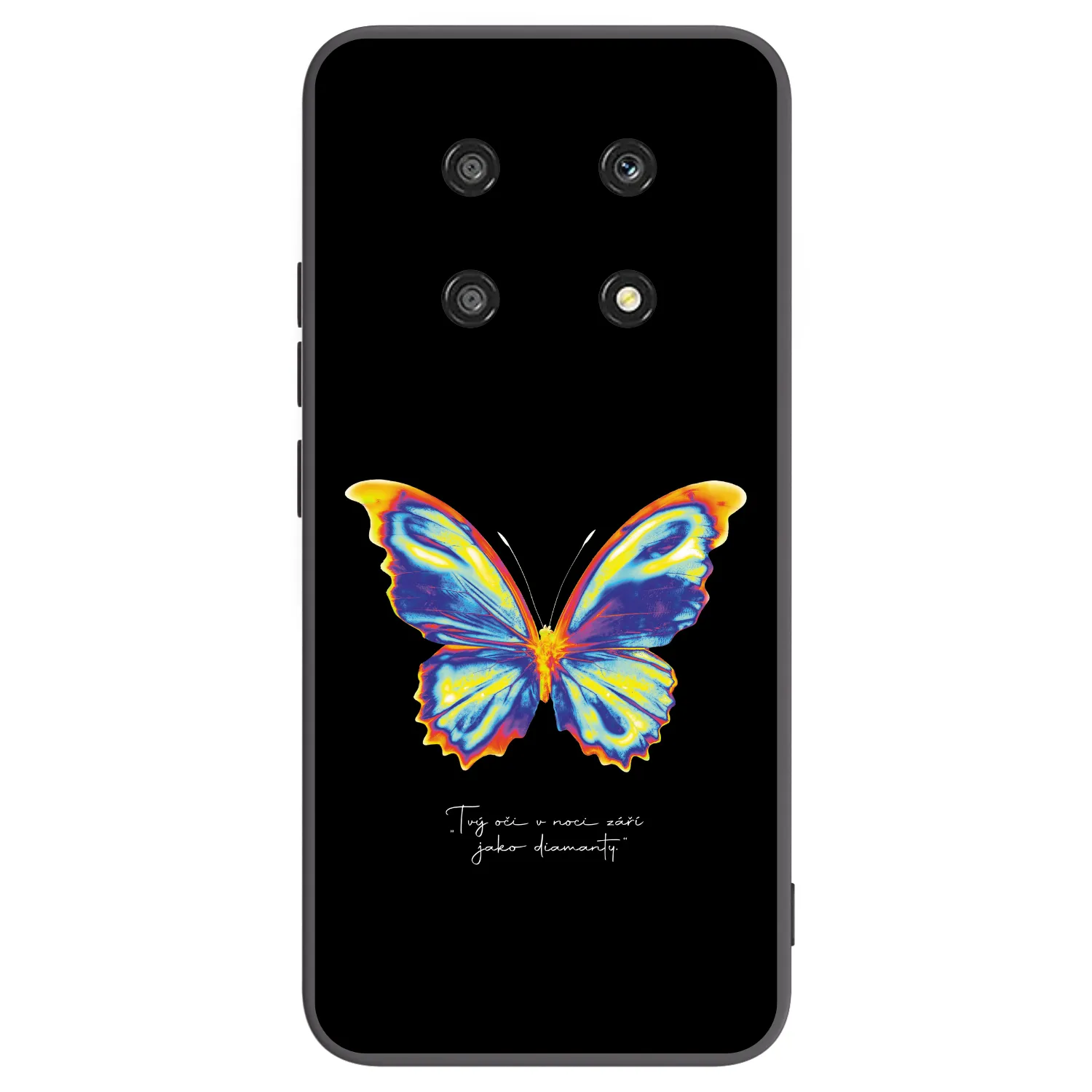 Picasee crna silikonska maskica za Honor Magic4 Lite 5G - Diamanty Black