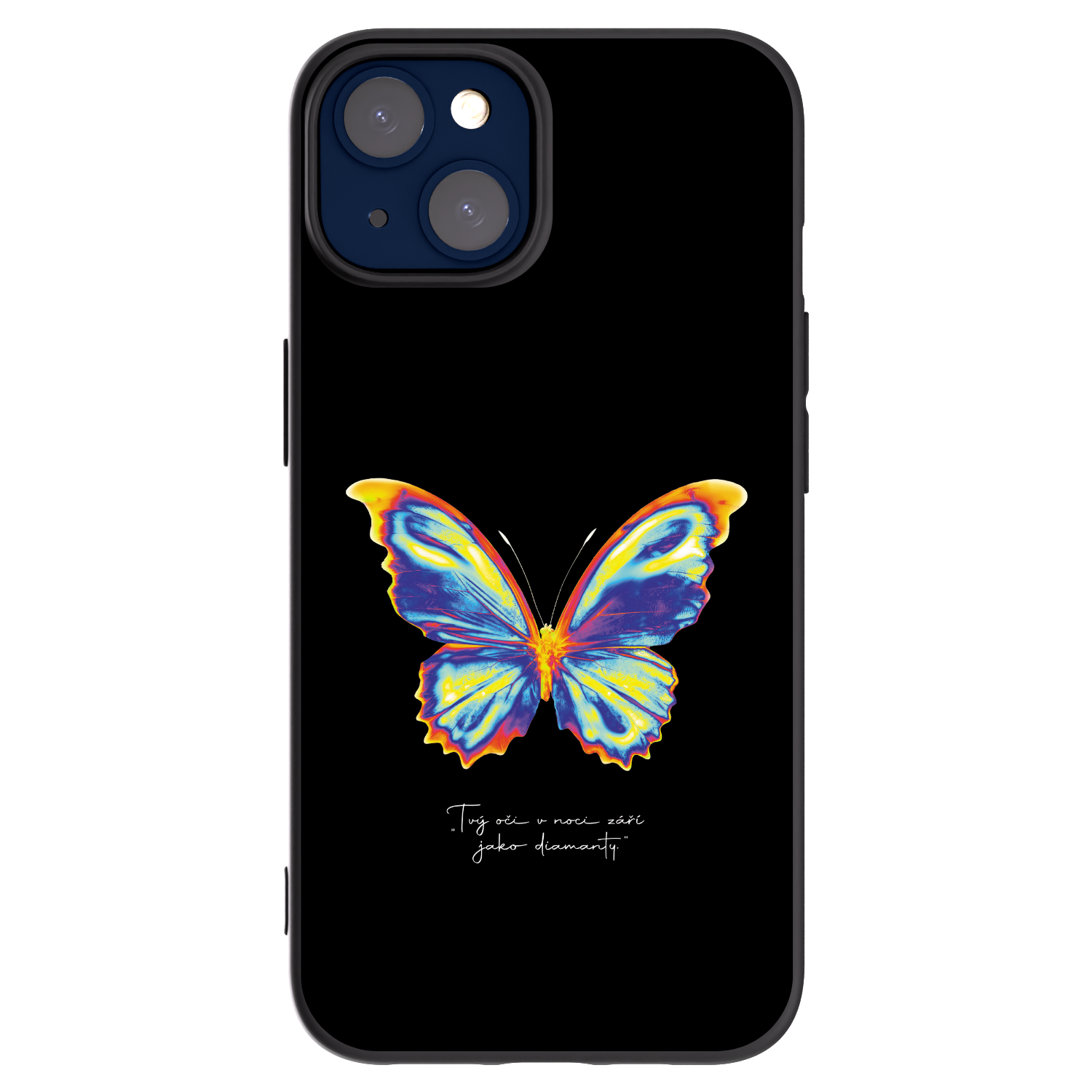 Picasee crna silikonska maskica za Apple iPhone 14 - Diamanty Black