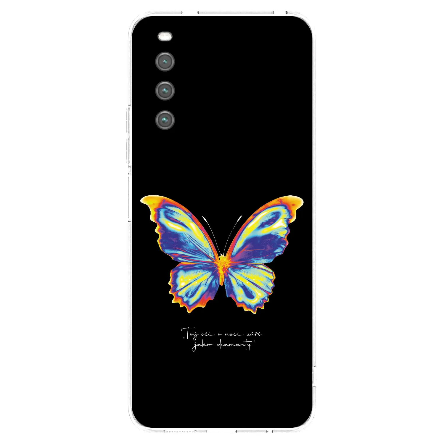 Picasee silikonska prozirna maskica za Sony Xperia 10 IV 5G - Diamanty Black