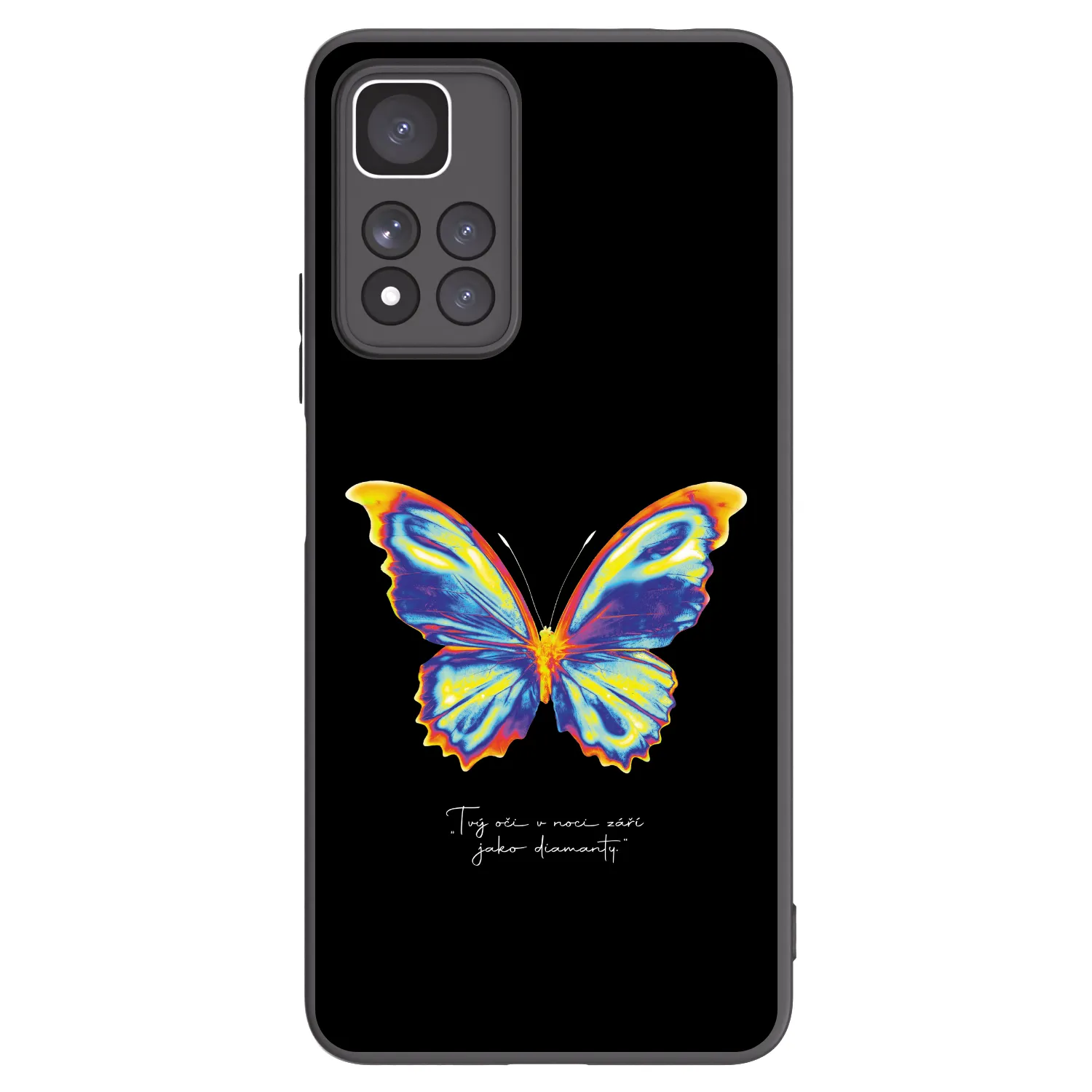 Picasee crna silikonska maskica za Xiaomi Redmi Note 11 Pro+ 5G - Diamanty Black