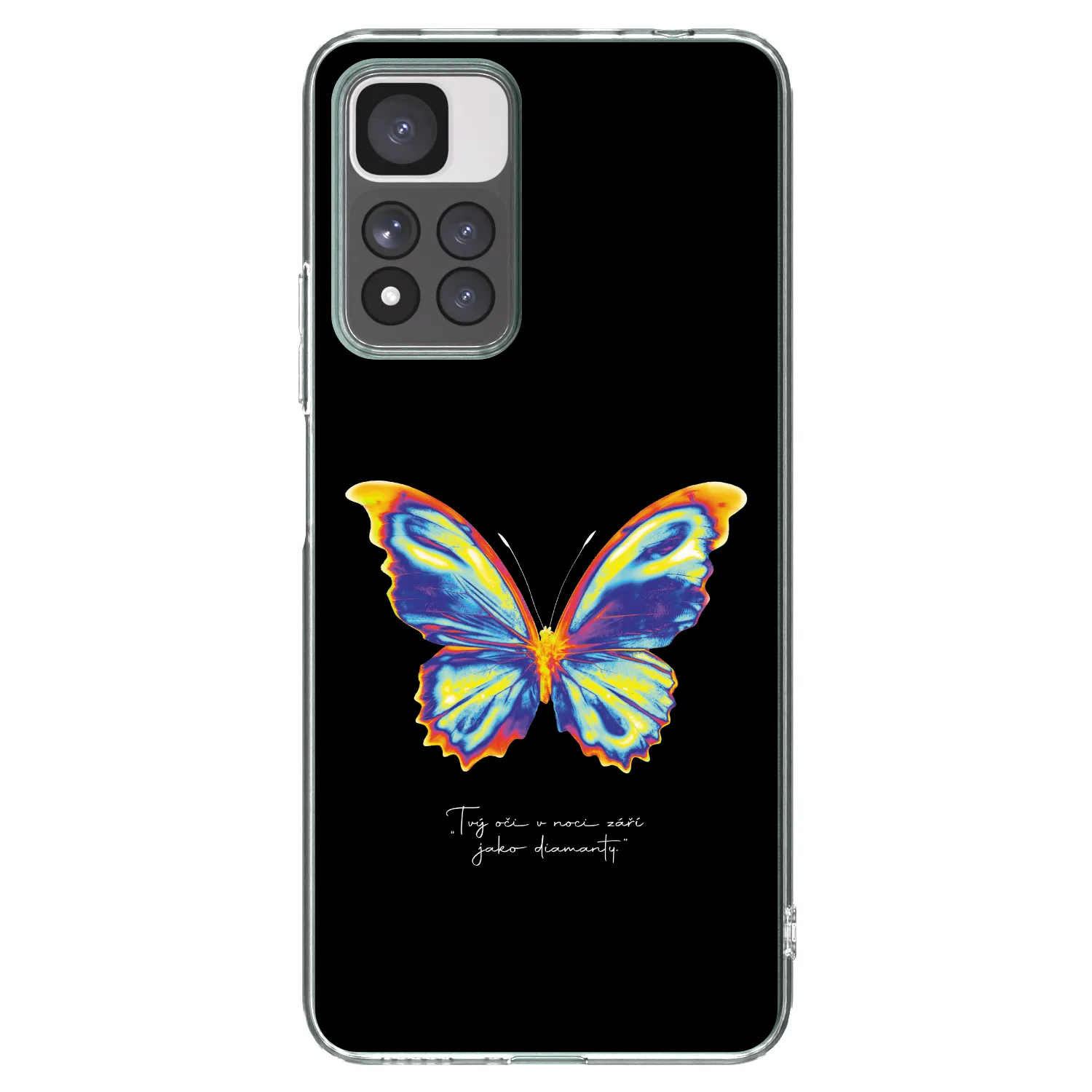 Picasee silikonska prozirna maskica za Xiaomi Redmi Note 11 Pro+ 5G - Diamanty Black