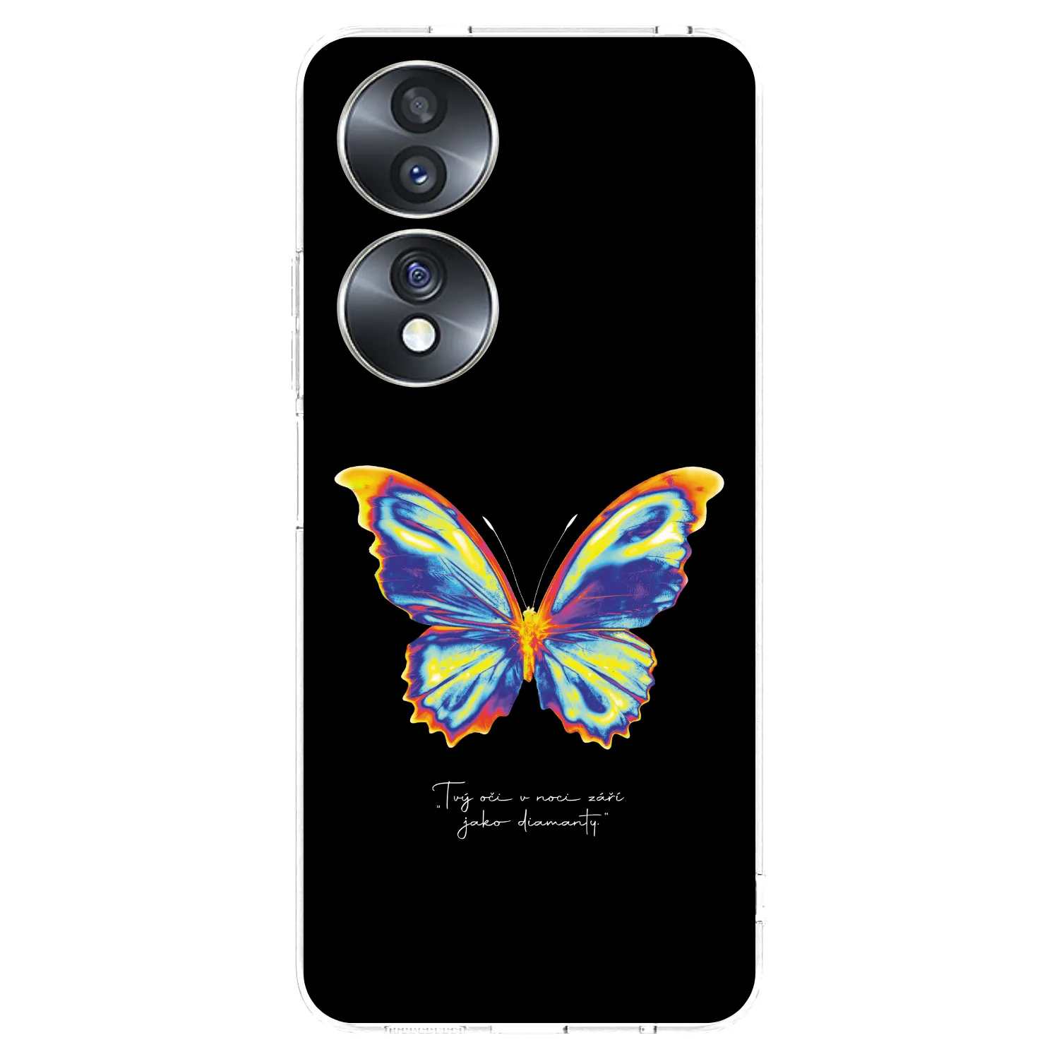 Picasee silikonska prozirna maskica za Honor 70 - Diamanty Black