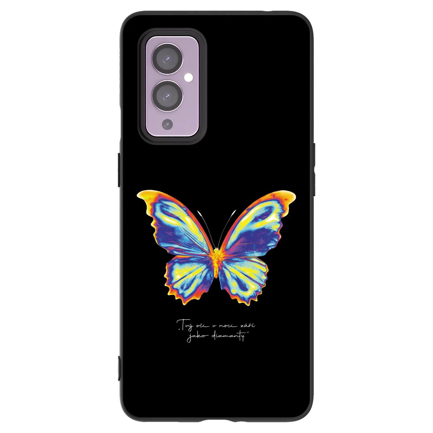 Picasee crna silikonska maskica za OnePlus 9 - Diamanty Black