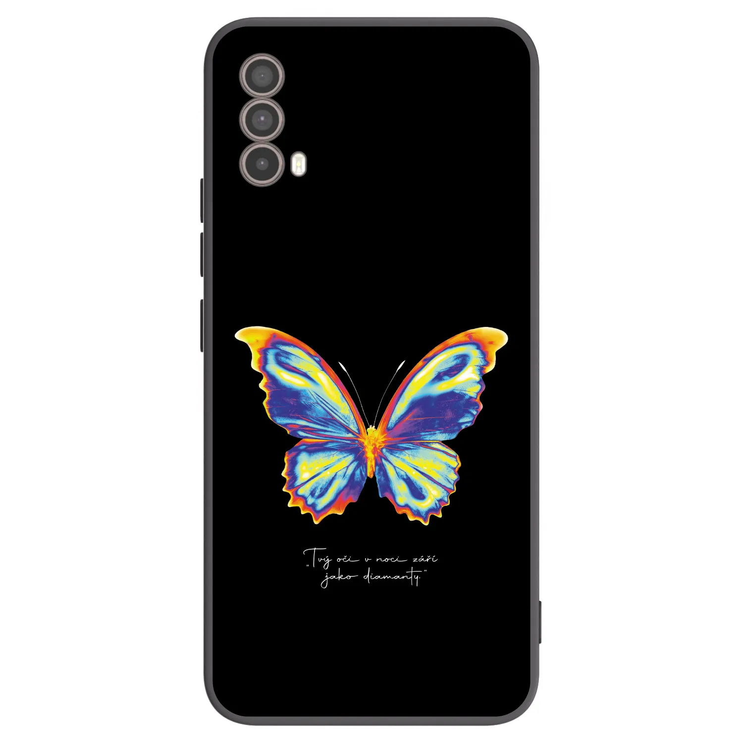 Picasee crna silikonska maskica za Motorola Moto E40 - Diamanty Black