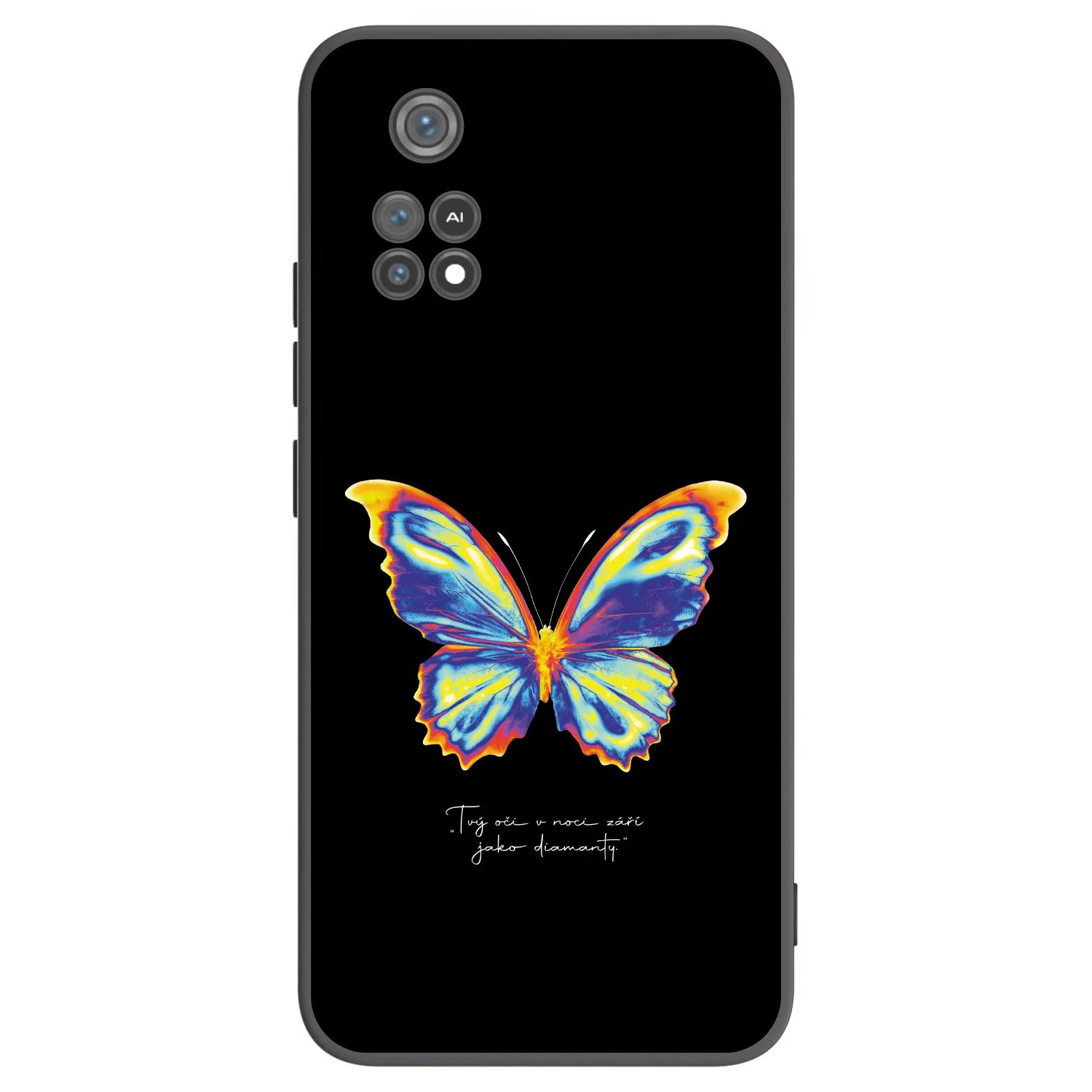 Picasee crna silikonska maskica za Xiaomi Poco M4 Pro - Diamanty Black