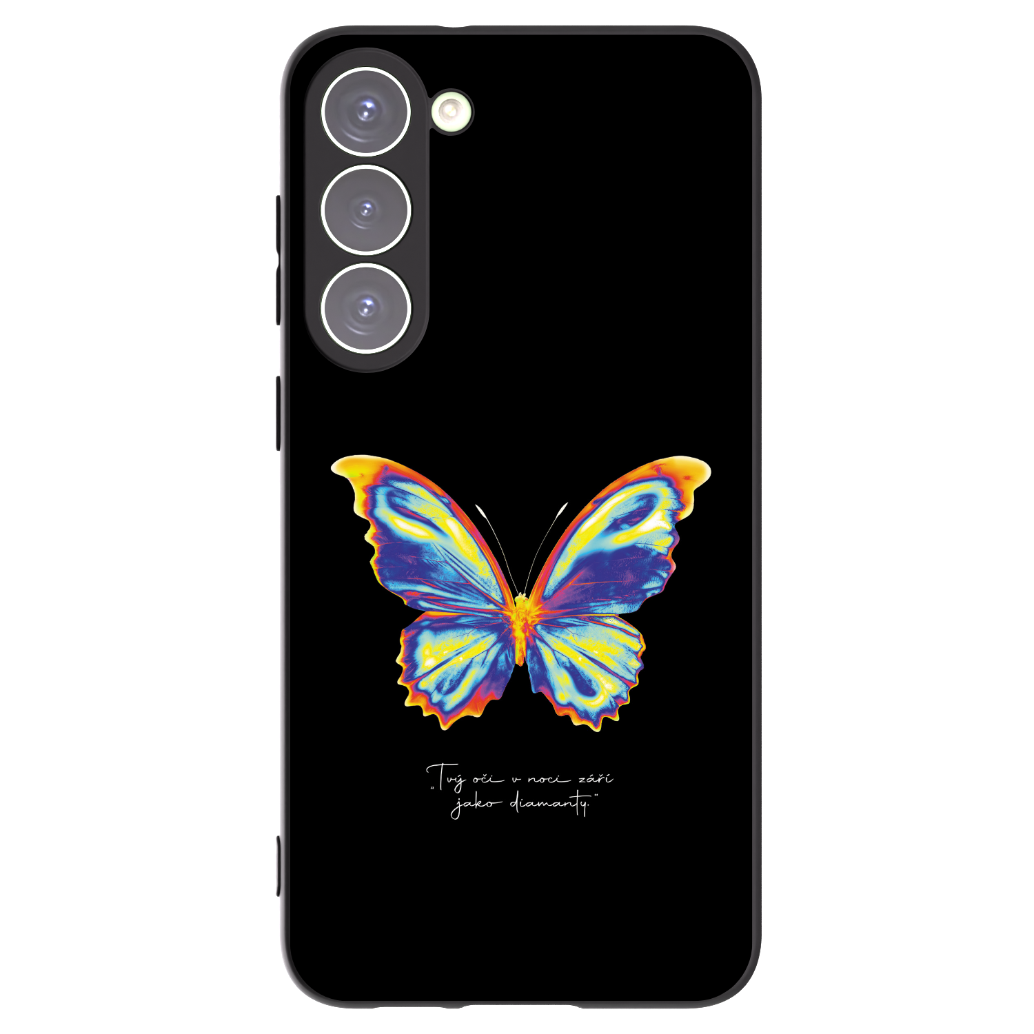 Picasee crna silikonska maskica za Samsung Galaxy S23+ 5G - Diamanty Black