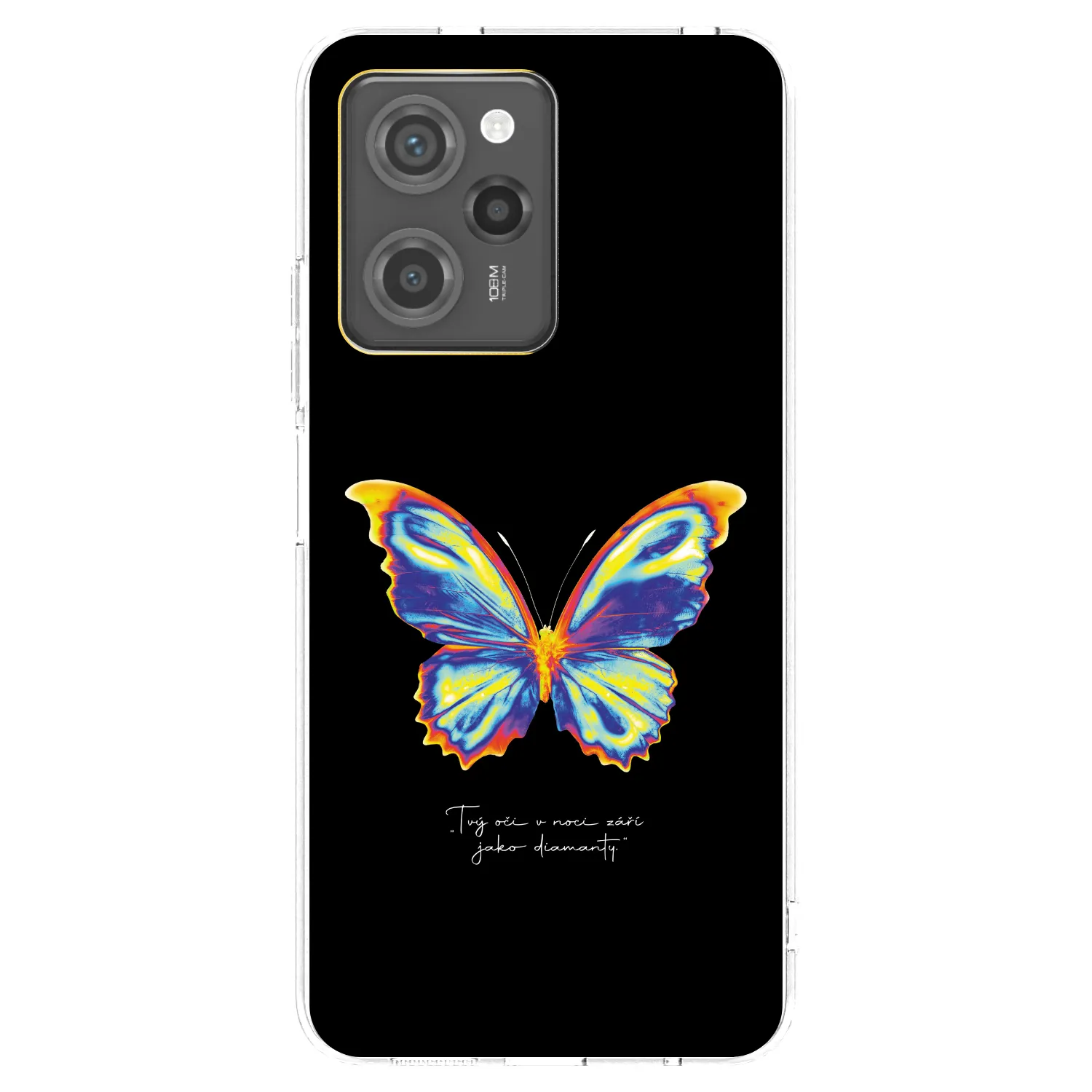 Picasee silikonska prozirna maskica za Xiaomi Poco X5 Pro - Diamanty Black