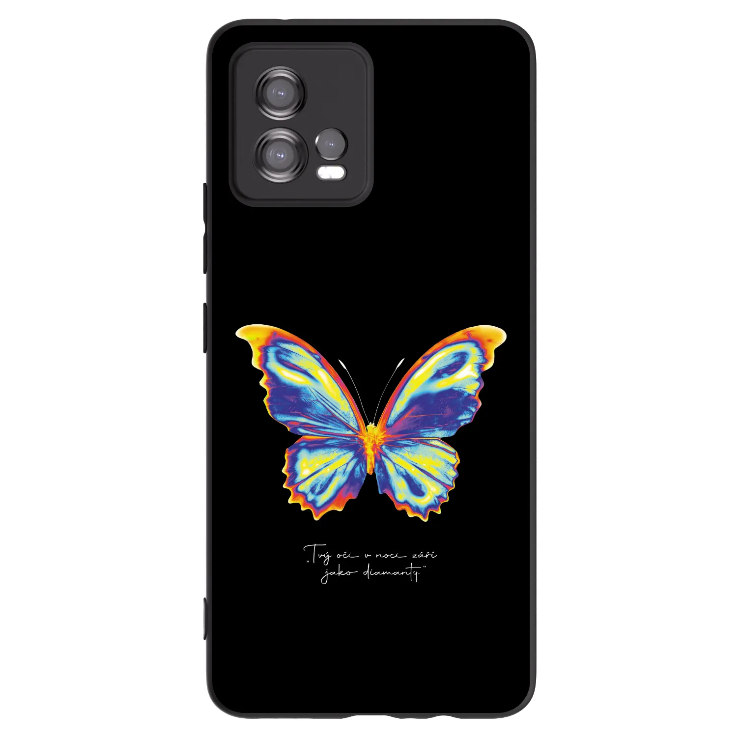 Picasee crna silikonska maskica za Motorola Moto G72 - Diamanty Black