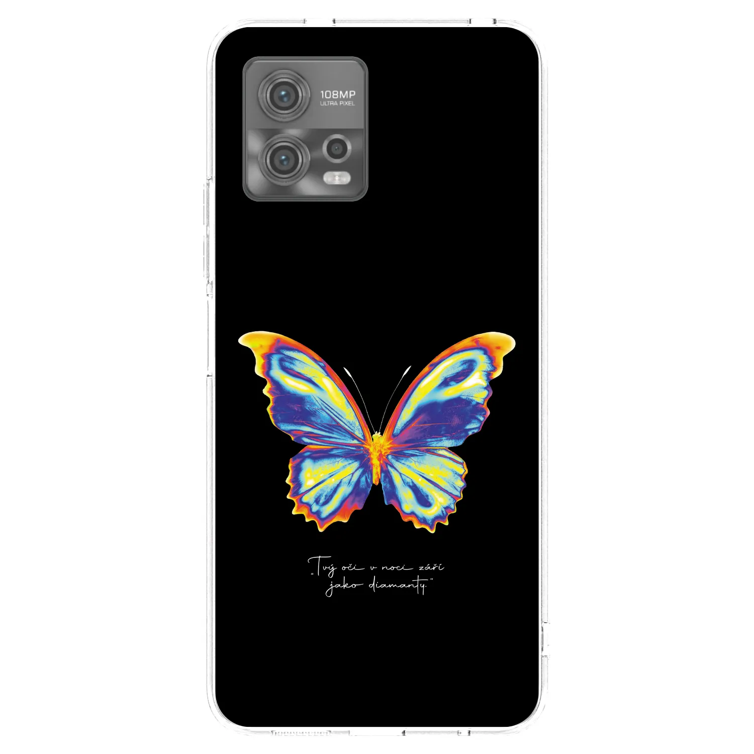 Picasee silikonska prozirna maskica za Motorola Moto G72 - Diamanty Black