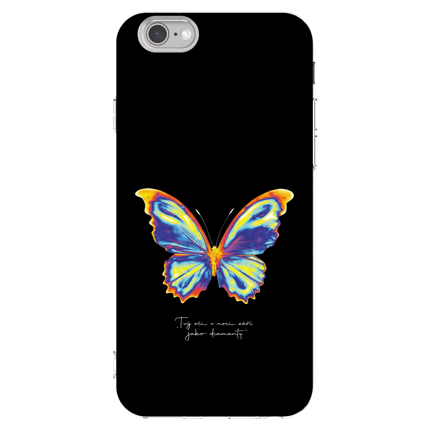 Picasee silikonska prozirna maskica za Apple iPhone 6/6S - Diamanty Black