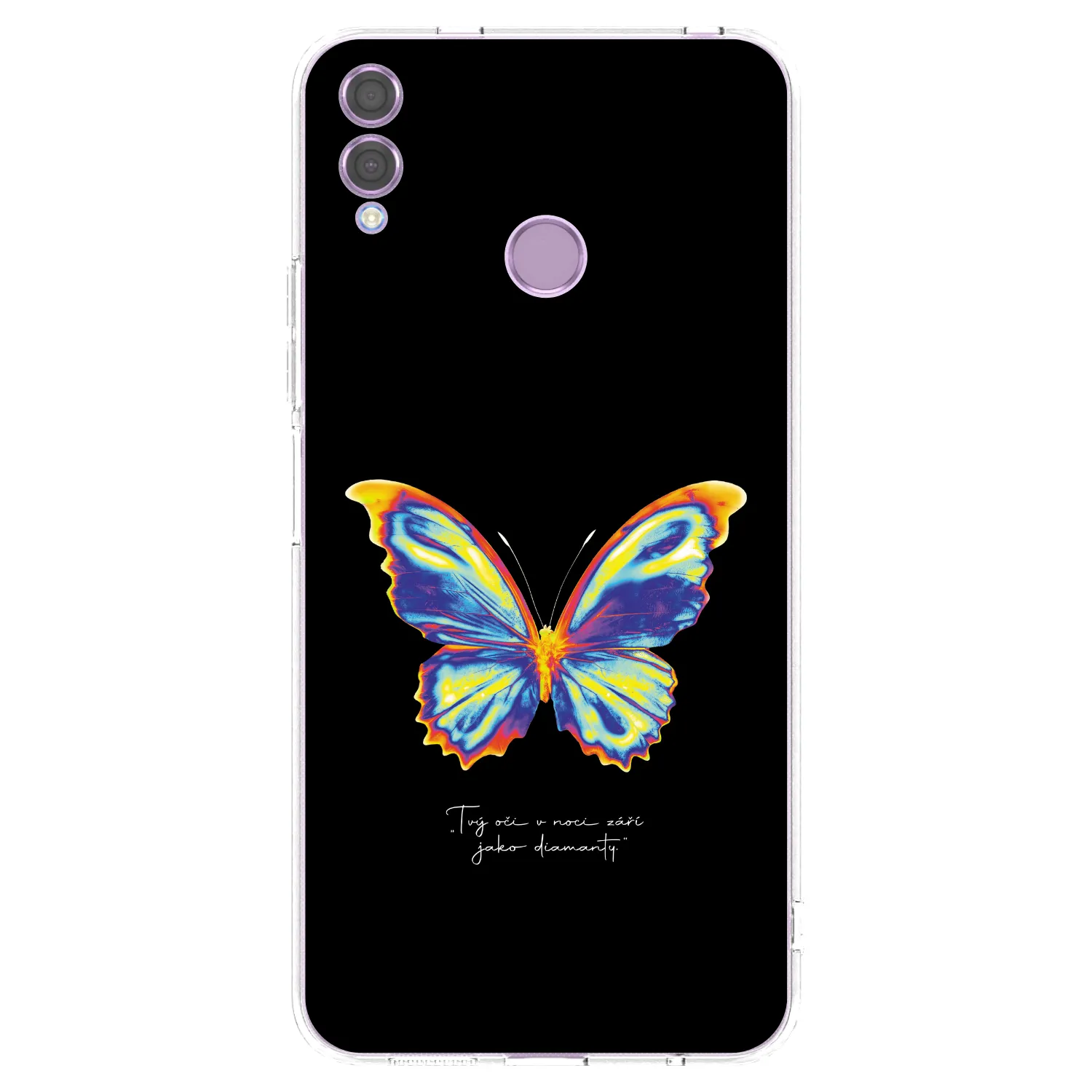 Picasee silikonska prozirna maskica za Honor 8X - Diamanty Black