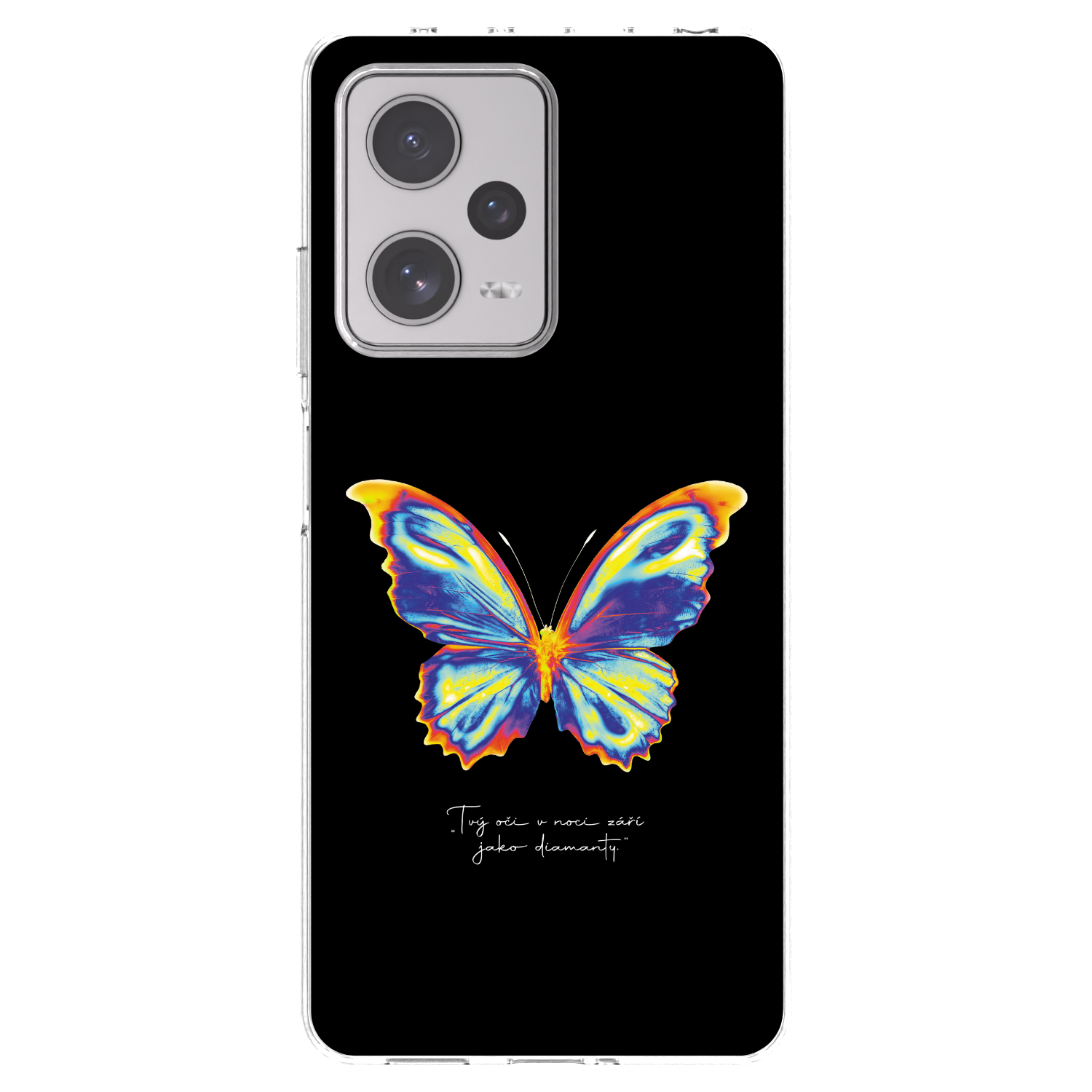 Picasee silikonska prozirna maskica za Xiaomi Redmi Note 12 Pro+ 5G - Diamanty Black