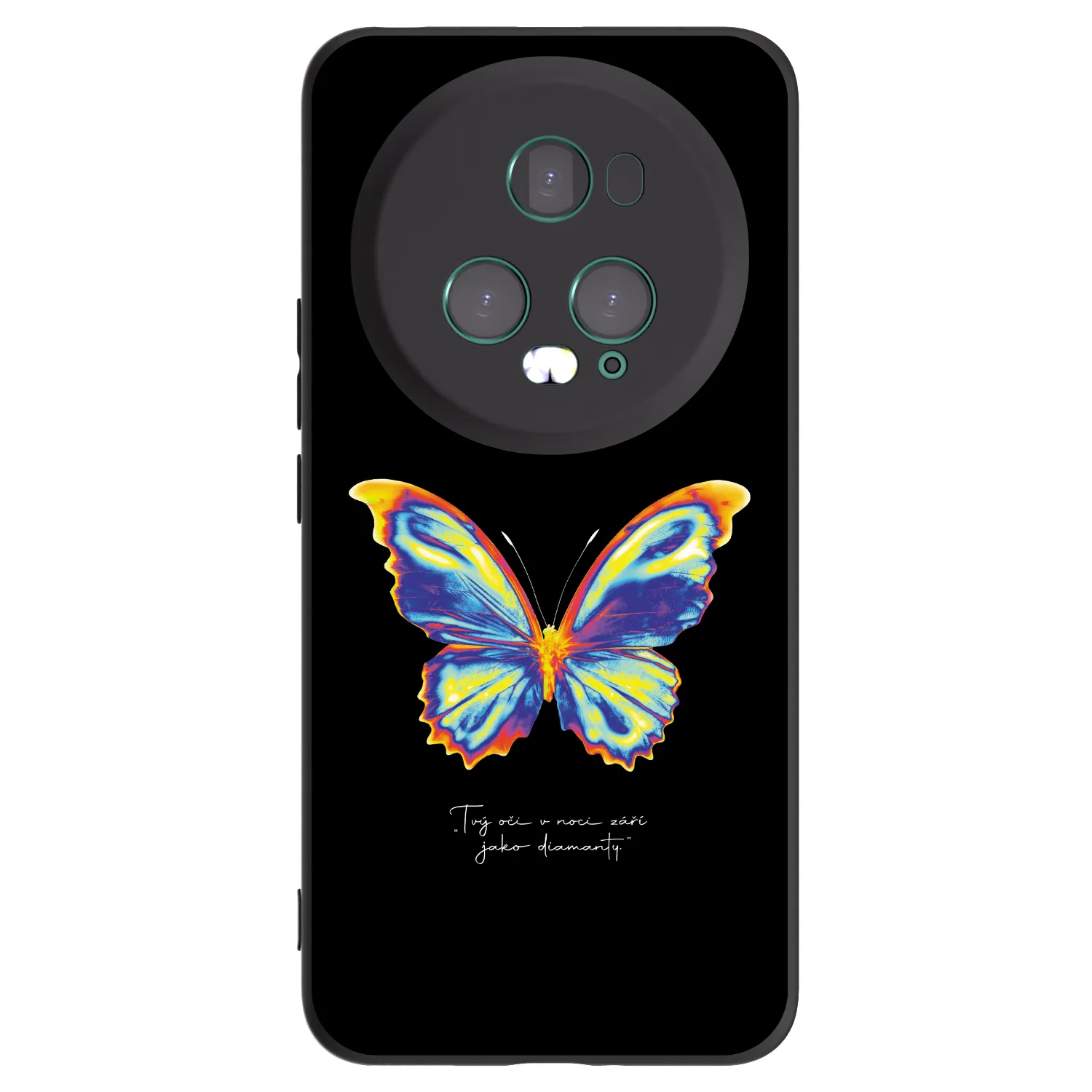 Picasee crna silikonska maskica za Honor Magic5 Pro - Diamanty Black