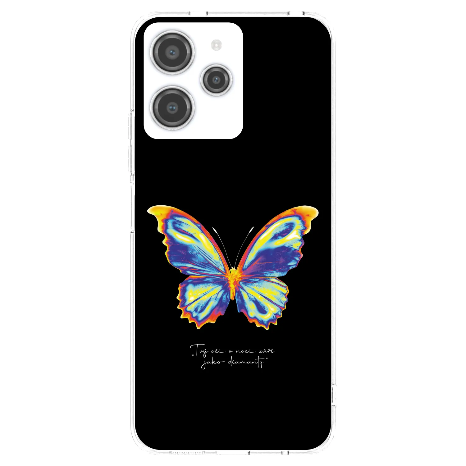 Picasee silikonska prozirna maskica za Xiaomi Redmi 12 4G - Diamanty Black