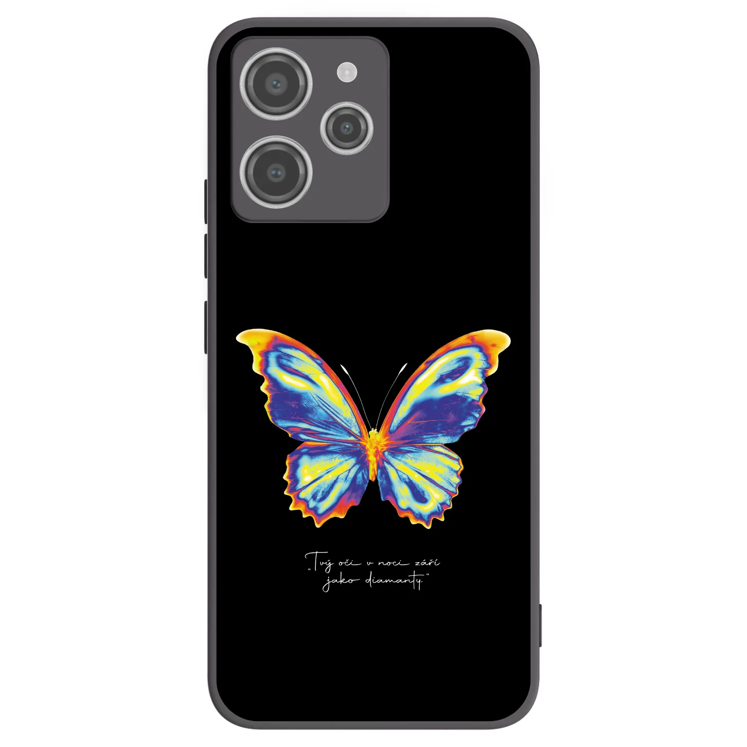 Picasee crna silikonska maskica za Xiaomi Redmi 12 4G - Diamanty Black