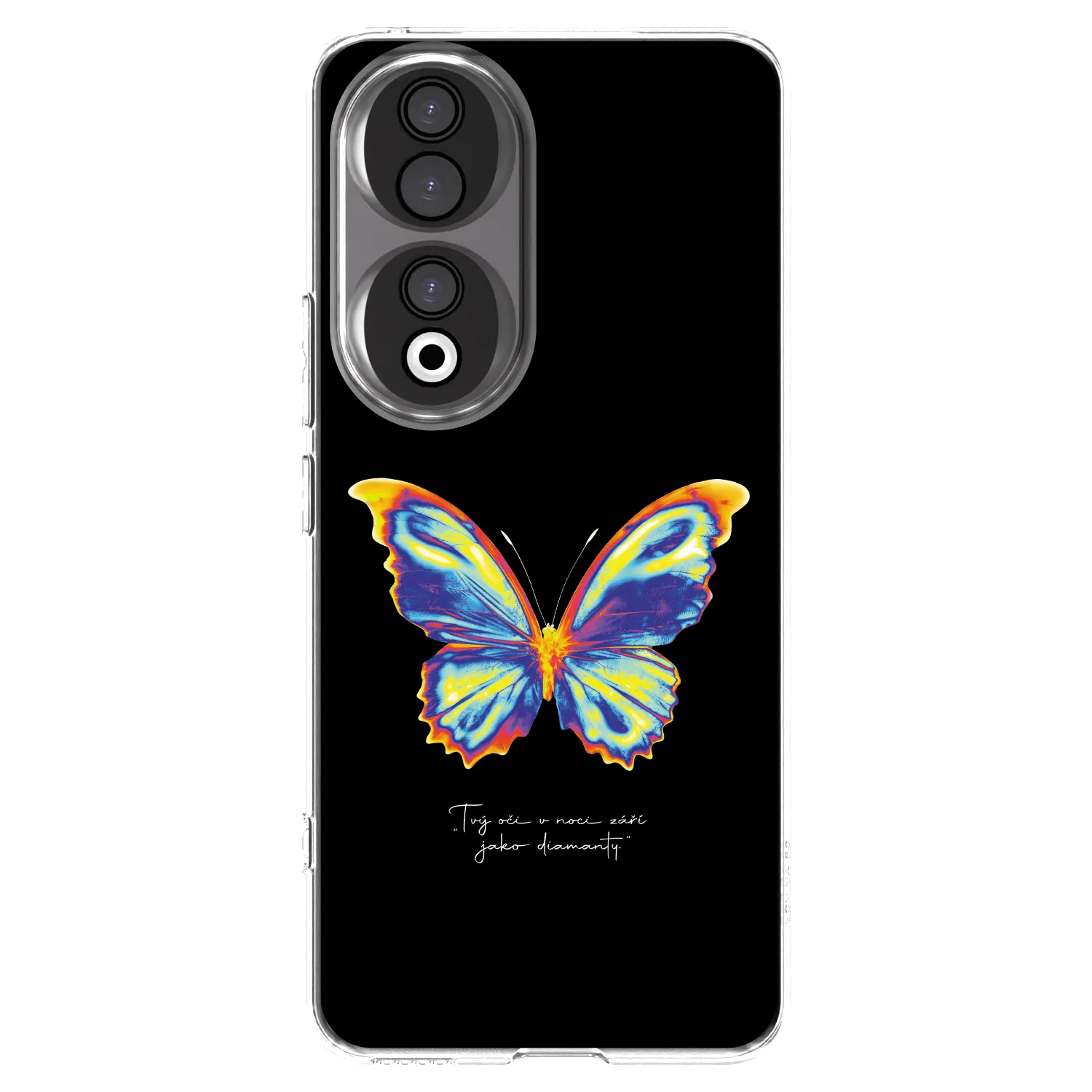 Picasee silikonska prozirna maskica za Honor 90 5G - Diamanty Black
