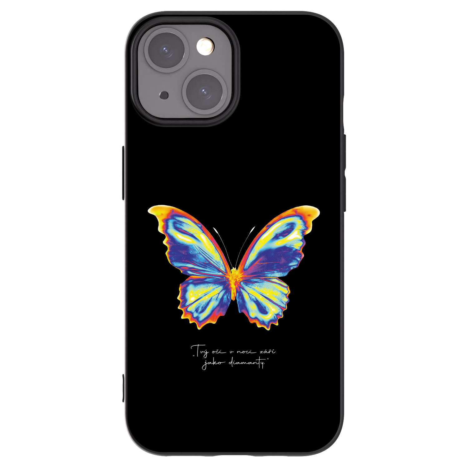 Picasee crna silikonska maskica za Apple iPhone 15 - Diamanty Black