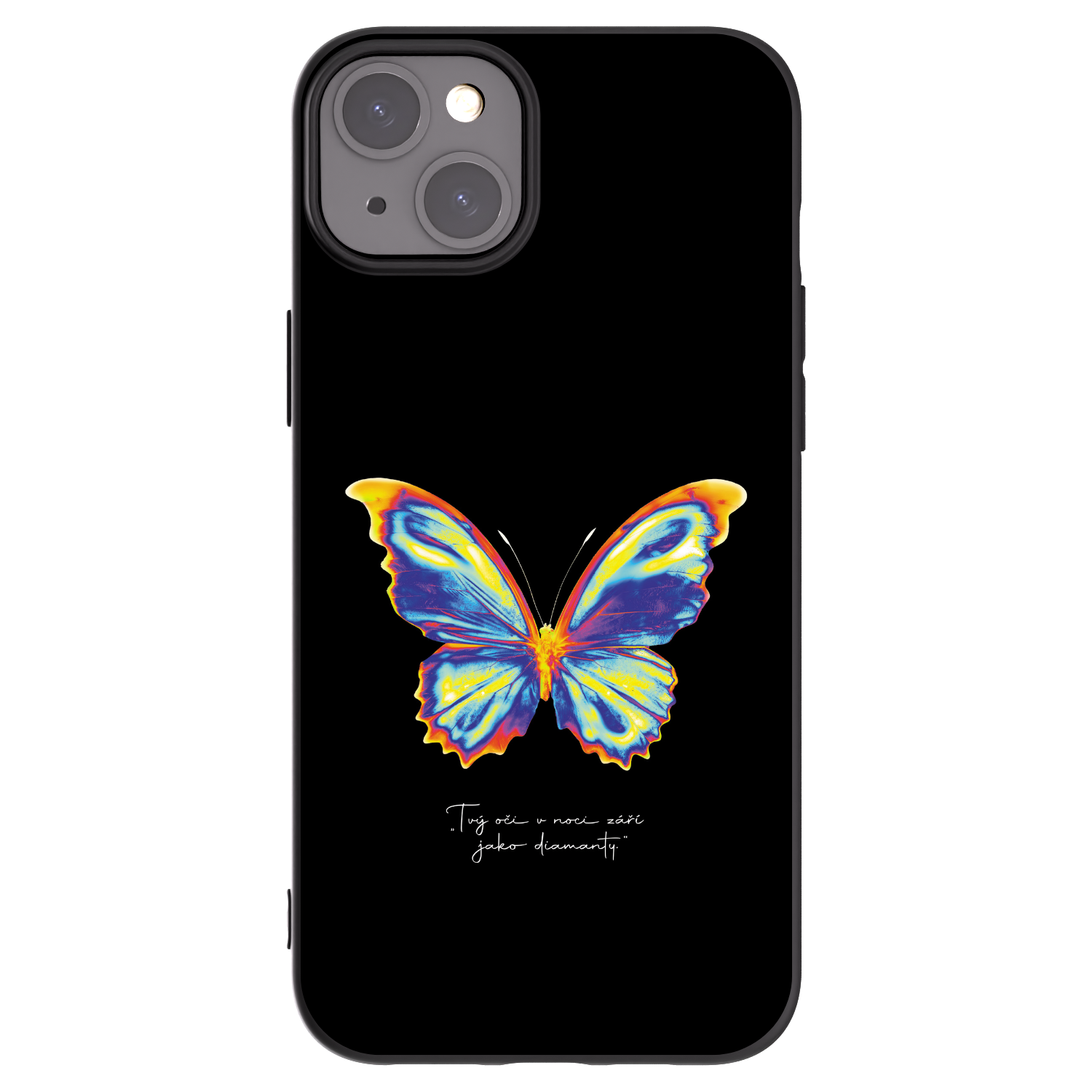 Picasee crna silikonska maskica za Apple iPhone 15 Plus - Diamanty Black