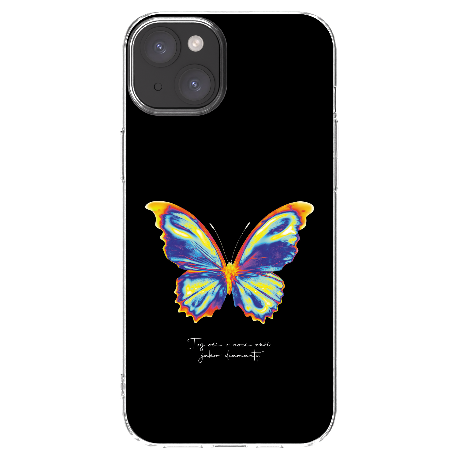 Picasee silikonska prozirna maskica za Apple iPhone 15 Plus - Diamanty Black