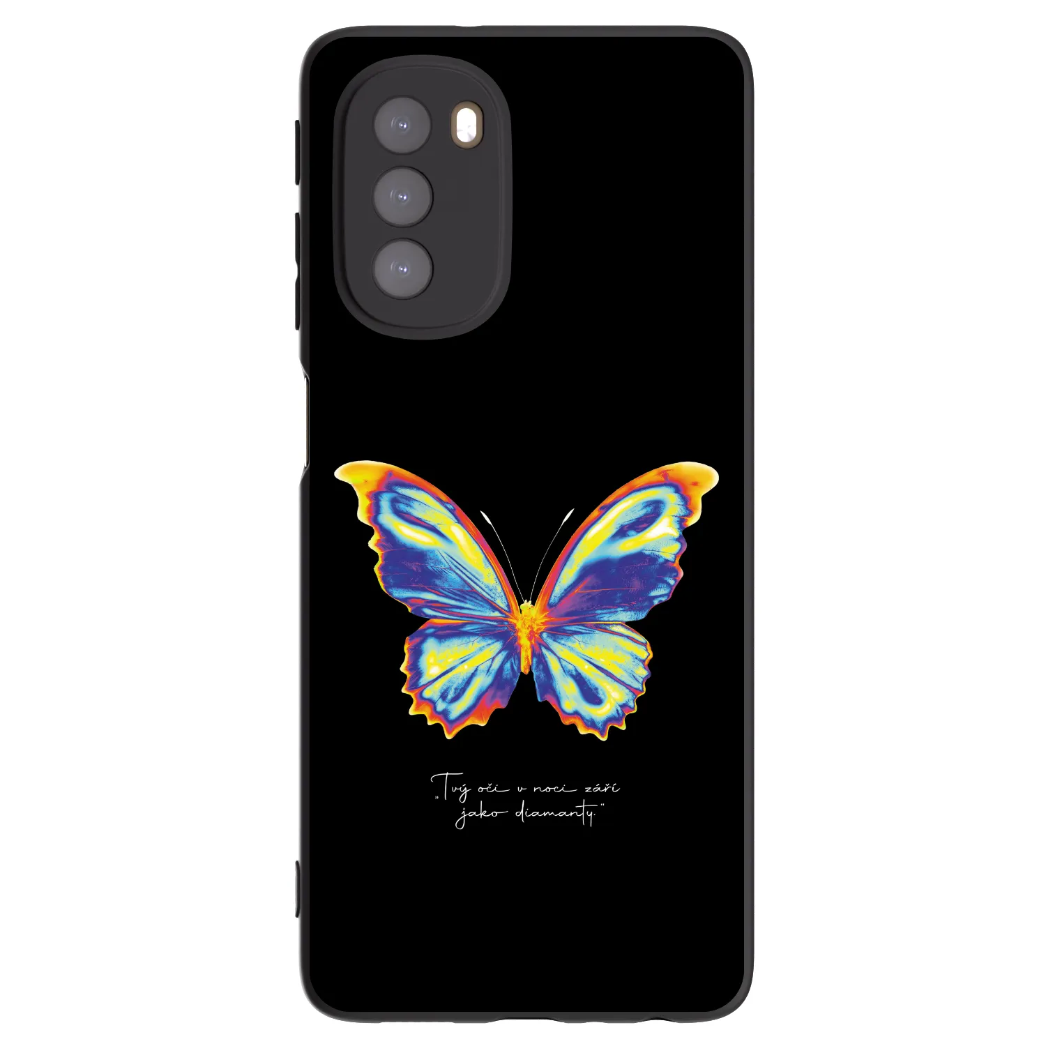 Picasee crna silikonska maskica za Motorola Moto G51 - Diamanty Black