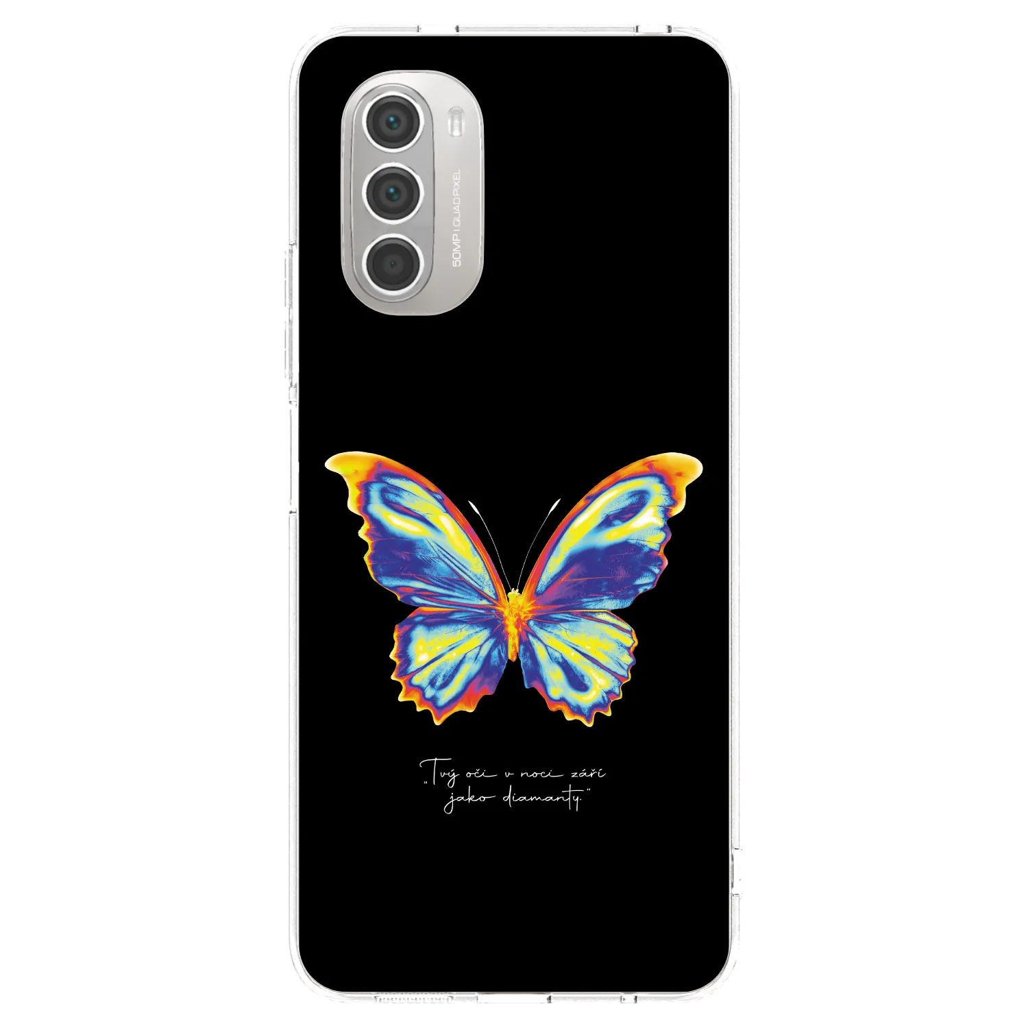 Picasee silikonska prozirna maskica za Motorola Moto G51 - Diamanty Black