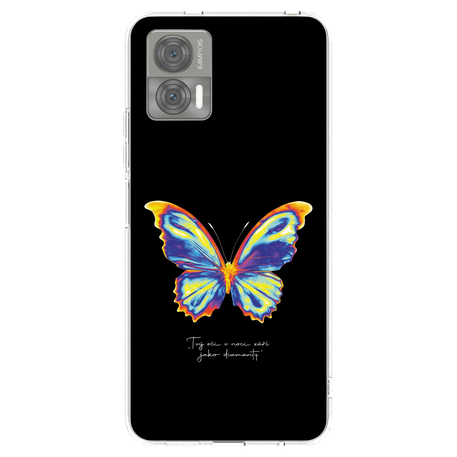 Picasee silikonska prozirna maskica za Motorola Edge 30 Neo - Diamanty Black
