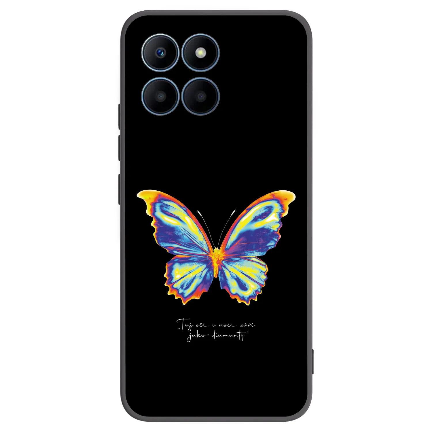 Picasee crna silikonska maskica za Honor 70 Lite - Diamanty Black