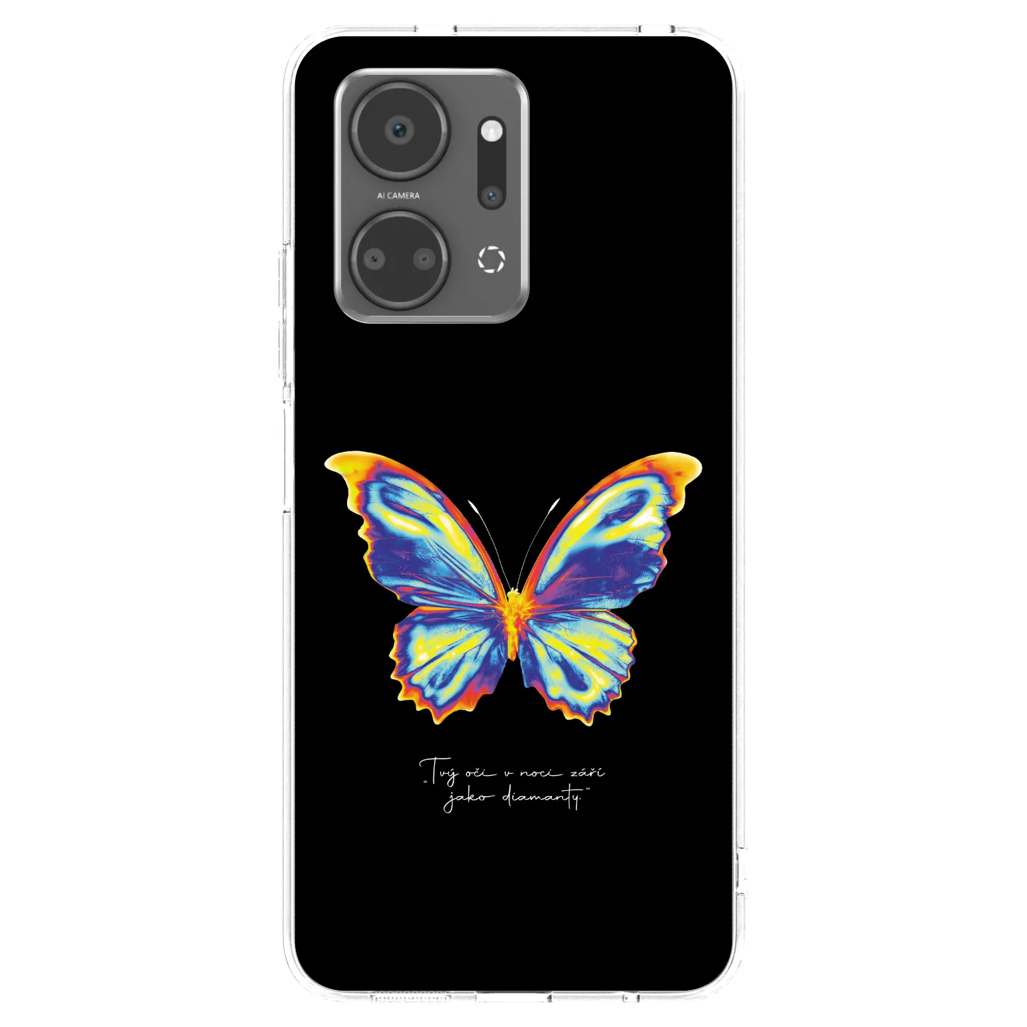 Picasee silikonska prozirna maskica za Honor X7a - Diamanty Black